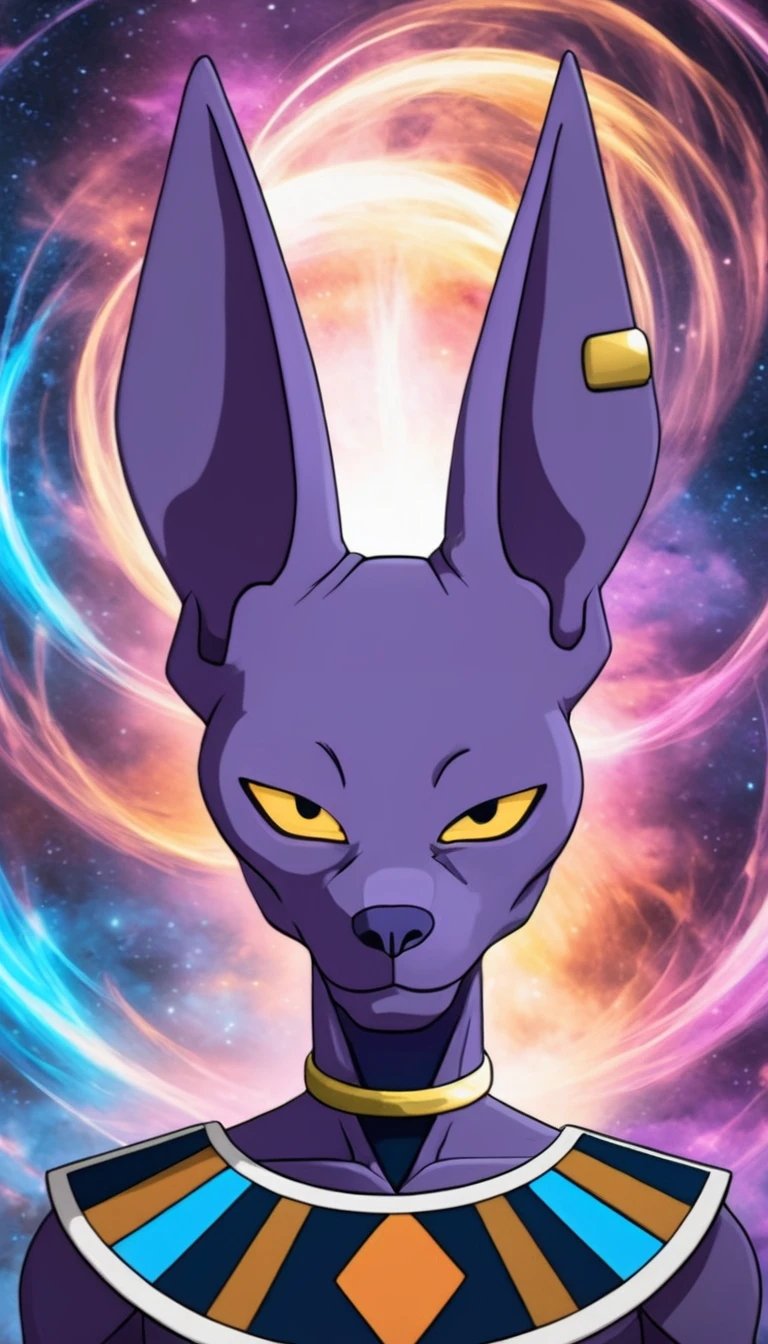 ethereal fantasy concept art of   beerus sacred beast dissolve, looking at viewer . magnificent, celestial, ethereal, painterly, epic, majestic, magical, fantasy art, cover art, dreamy