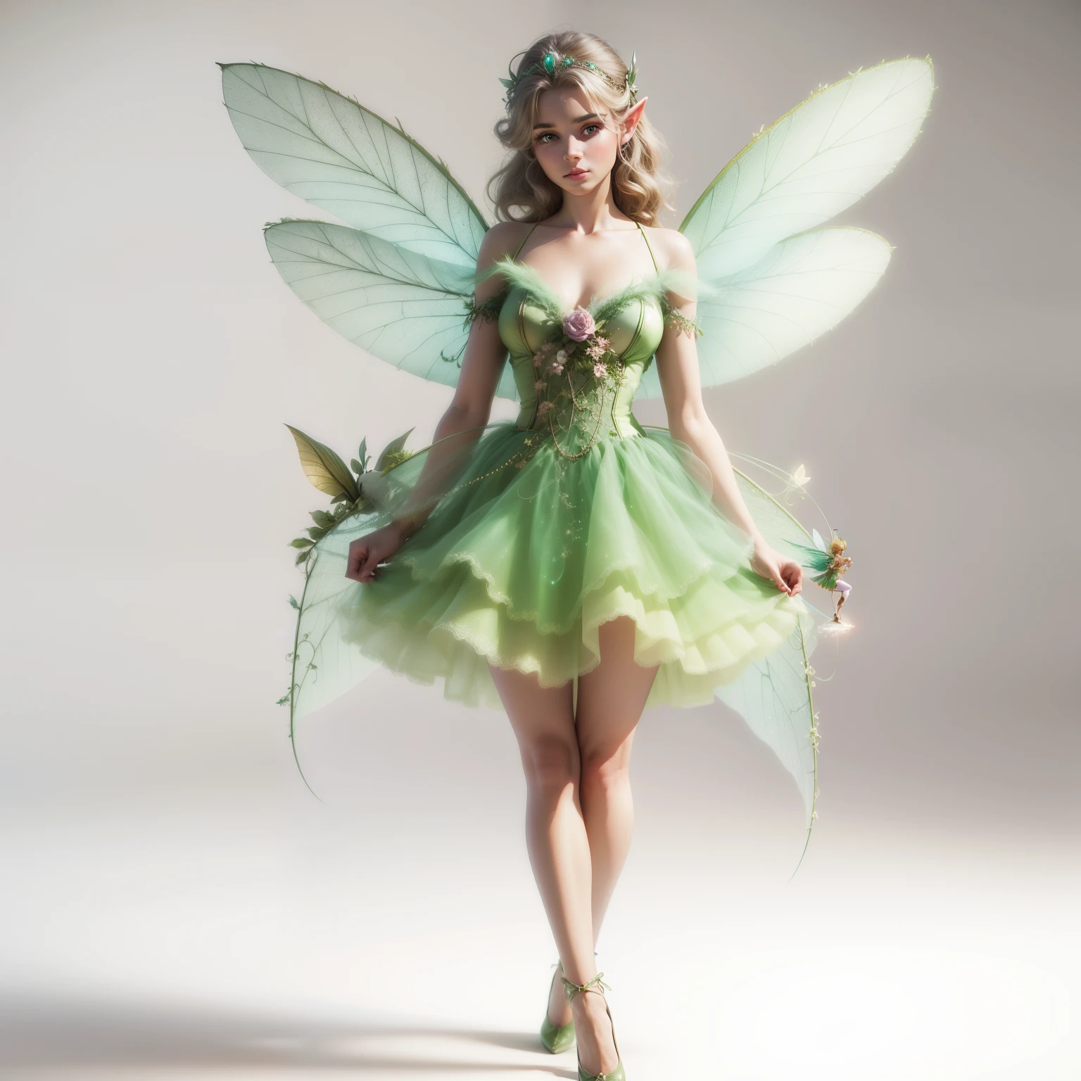 snapshot of beautiful fairy, tinker bell. nostalgia, retro, vintage, octane render, 32k