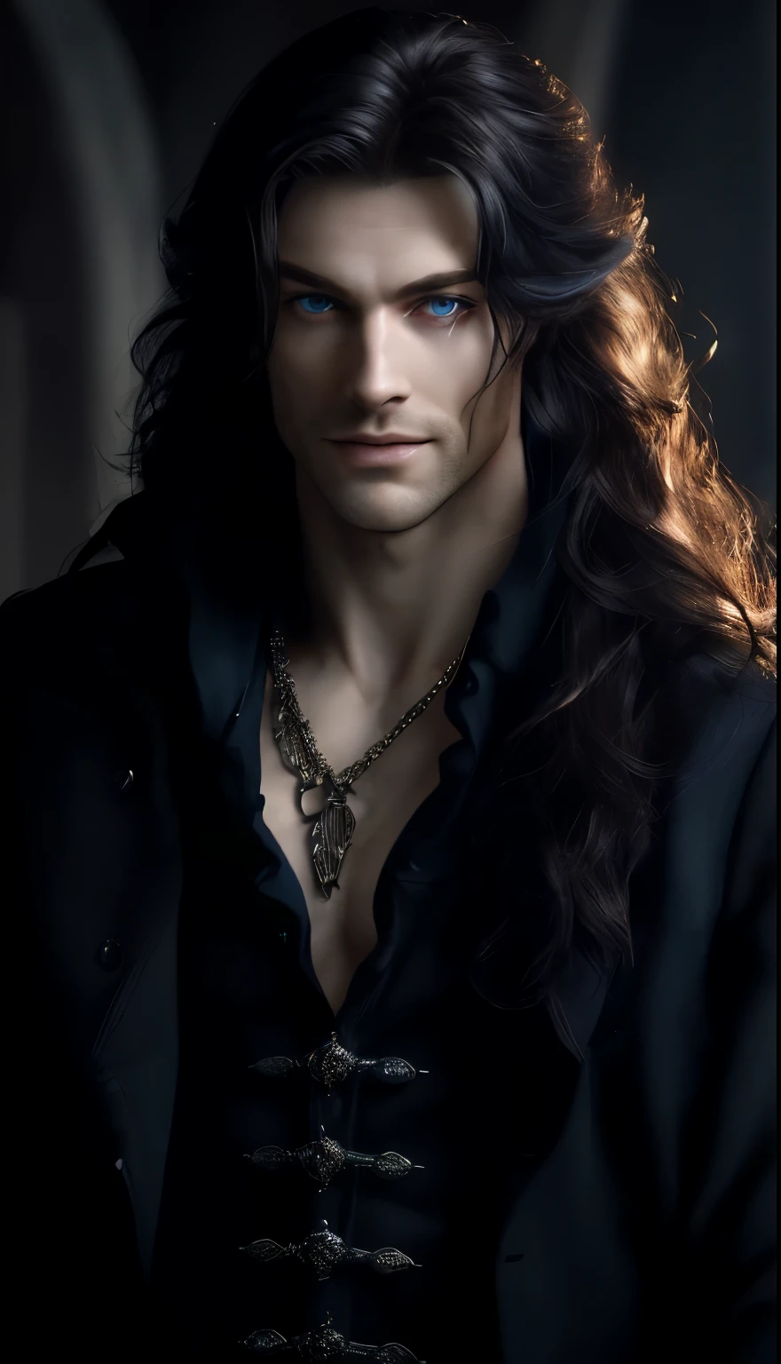 (blue eyes,strong, handsome),(portrait,realistic),(best quality,ultra-detailed,physically-based rendering),(vivid colors),lighting(soft and flattering),short trimmed hair, a confident and warm smile, broad shoulders, muscular arms, wearing a well-fitted suit, standing tall and upright, in a luxurious and modern environment, with a hint of sunlight streaming through the windows, giving a warm and inviting atmosphere.