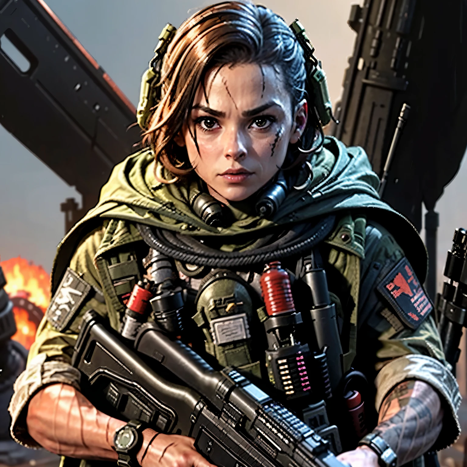 Character name in Call of Duty called Izzy:

Izzy, a bold and fiery figure in the Call of Duty universe, defies the typical military trope with her unique personality. Armed with an assault rifle and a quick wit, this tenacious character is ready for any mission. Her short, spiky hair contrasts with her calm and focused demeanor, making her an unforgettable presence on the battlefield. Despite the intense situations she faces, Izzy maintains a cool composure, relying on her strategic prowess to outmaneuver her enemies. With determination in her heart and fire in her spirit, she is an asset to any team.