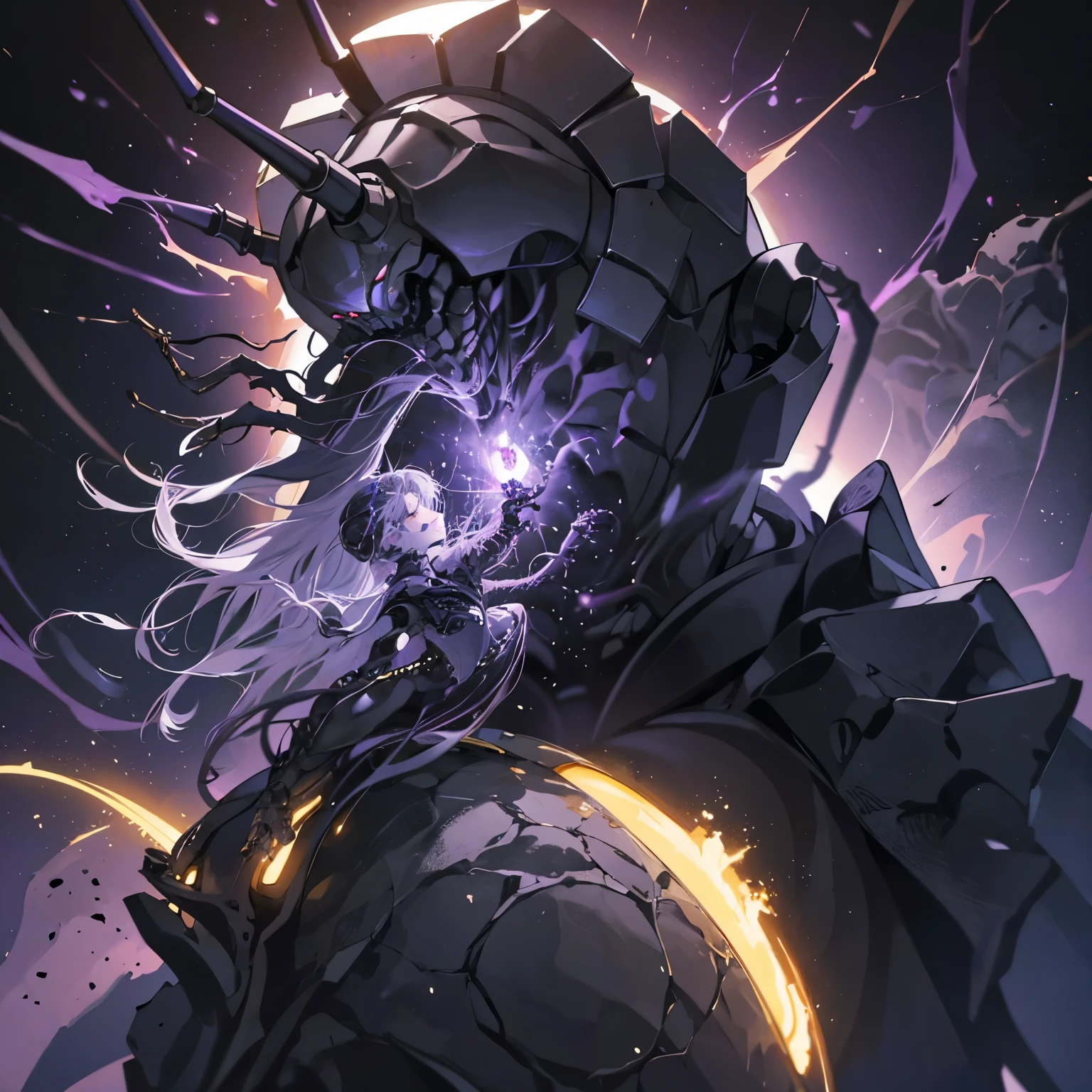(best quality,4k,highres:1.2),ultra-detailed,realistic,robotic spider with purple color,robotic spider with intricate details,robotic spider with highly detailed mechanical limbs,detailed robotic spider with realistic texture,detailed robotic spider with intricate metallic exoskeleton,robotic spider with shiny purple armor,robotic spider with glowing purple eyes,robotic spider with sharp fangs and legs,huge robotic spider,robotic spider in a 4k cave,robotic spider in a dark and mysterious cave,robotic spider in a vast underground cavern,robotic spider in a dimly lit cave with perfect shadows,cave with stalactites and stalagmites,spiderweb-covered cave walls,cave with purple glowing crystals,cave with eerie purple lighting,cave with smoke and mist,robotic spider in a dramatic pose,robotic spider ready to attack,robotic spider climbing on cave walls,robotic spider guarding its mechanical lair,robotic spider in a menacing stance,robotic spider with intricate circuit patterns on its body,robotic spider with glowing energy core,purple robotic spider with multiple glowing eyes and sensors,robotic spider surrounded by sparks and electric arcs,cave with a sense of mystery and danger,purple robotic spider with a sleek and futuristic design,robotic spider with intricate artistry and attention to detail.