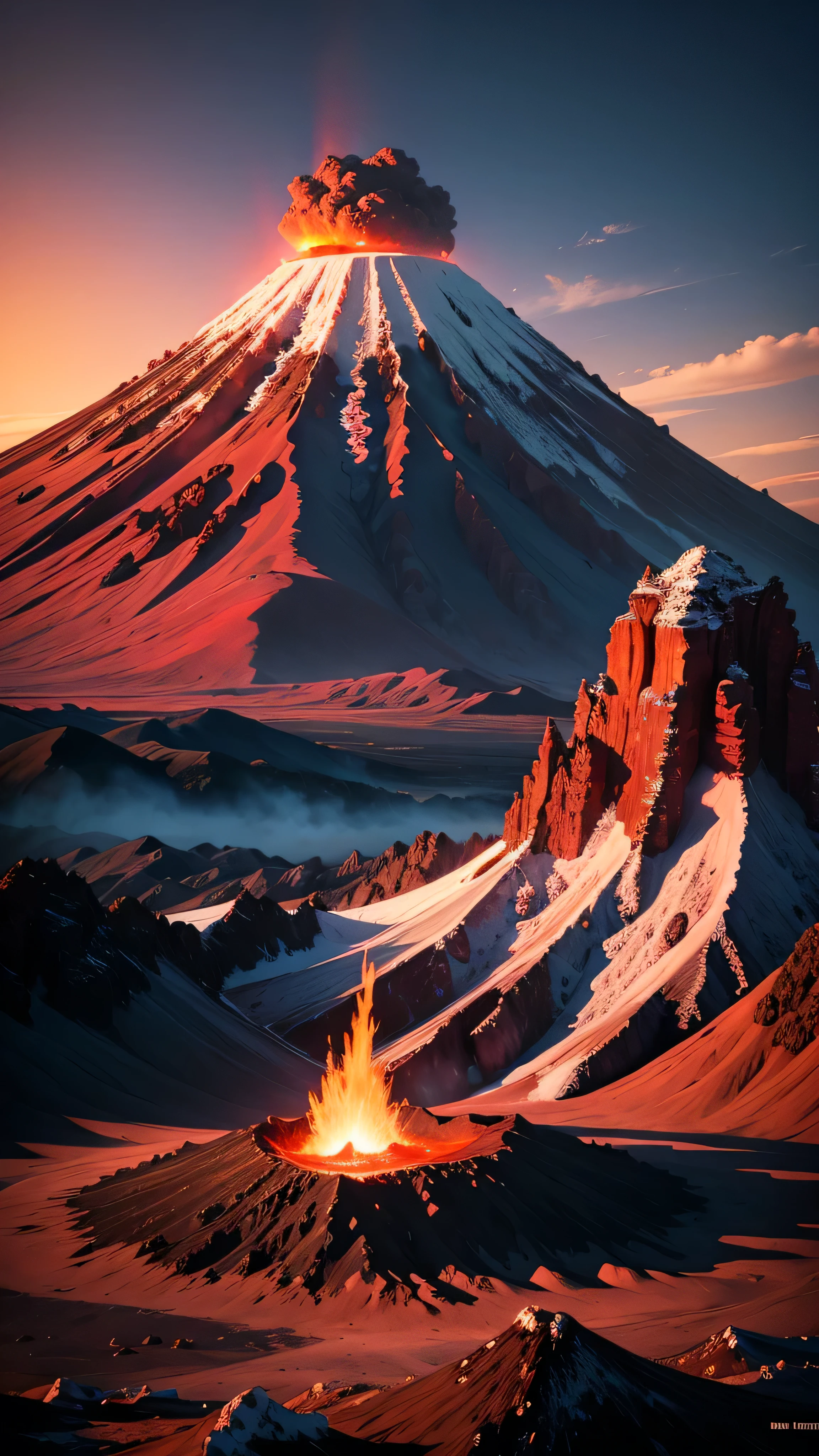 volcanic activity on volcanoes, 8k, high resolution