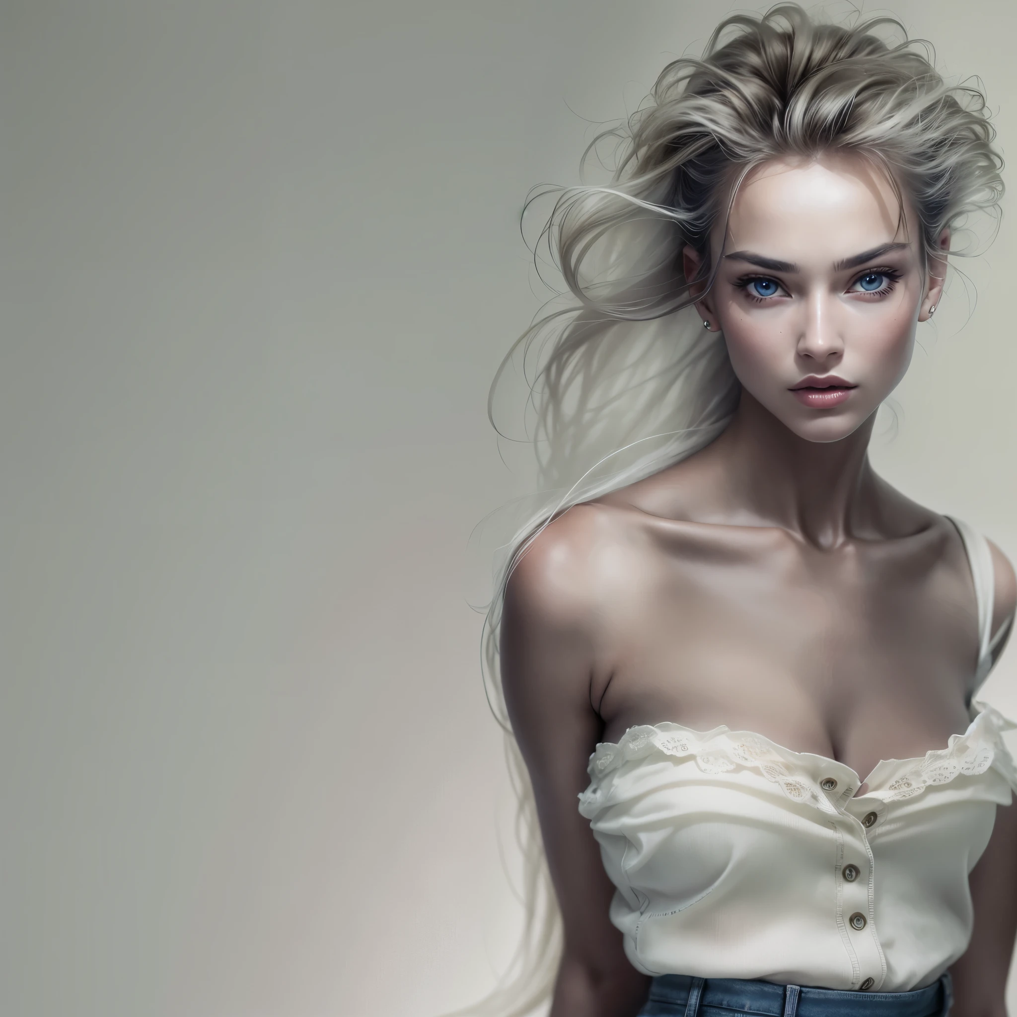 {{{(Photoreal:1.4)}}}, beautiful detailed woman, very detailed目と顔, beautiful and detailed eyes, that'ridiculous, unbelievable that'ridiculous, Super detailed, High resolution, very detailed, highest quality, masterpiece,enlightenment, very detailed, nffsw, unite, 8K Picture Wallpaper, wonderful, finely, masterpiece, highest quality, Hvery detailed ajc,Unified 8K Dendenden wallpaper, face light, movie lighting,table top,highest quality,Super detailed,High resolution,High resolution,4k,4K portrait,8K,8K Portrait,unity 8K wallpaper,Hvery detailed ajc,realistic,Raw photo,real person,portrait photography,realistic,shiny skin,fine skin,(((dynamic angle,whole body))),{{{{Supermodel Anneliese Zoibert is、One of the top models of the 1990s、As for physical characteristics、tall and slim figure、Sharp features、high cheekbones、Big eyes、and her hair was flowing。}}}},{{{Anneliese Zoibert is、One of the top models of the 1990s、As for physical characteristics、tall and slim figure、Sharp features、high cheekbones、Big eyes、and her hair was flowing。}}},dynamic pose,(foot pose:0.5),(((dynamic angle,whole body))),(dynamic angle,whole body),dynamic angle ワイドショット,(((peplum tops peplum topsとデニムジャケット Jeans))),RAW photo, Shapuri, by lee jeffries nikon d850 film stock photo graph 4 kodak portra 400 camera f1.6 lens rich colors hyper realistic lifelike texture dramatic lighting unrealengine trending on artstation cinestill 800