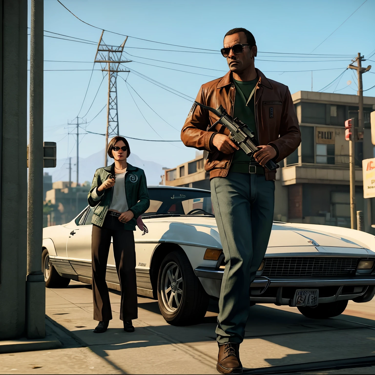 Genera una imagen al estilo de gta v