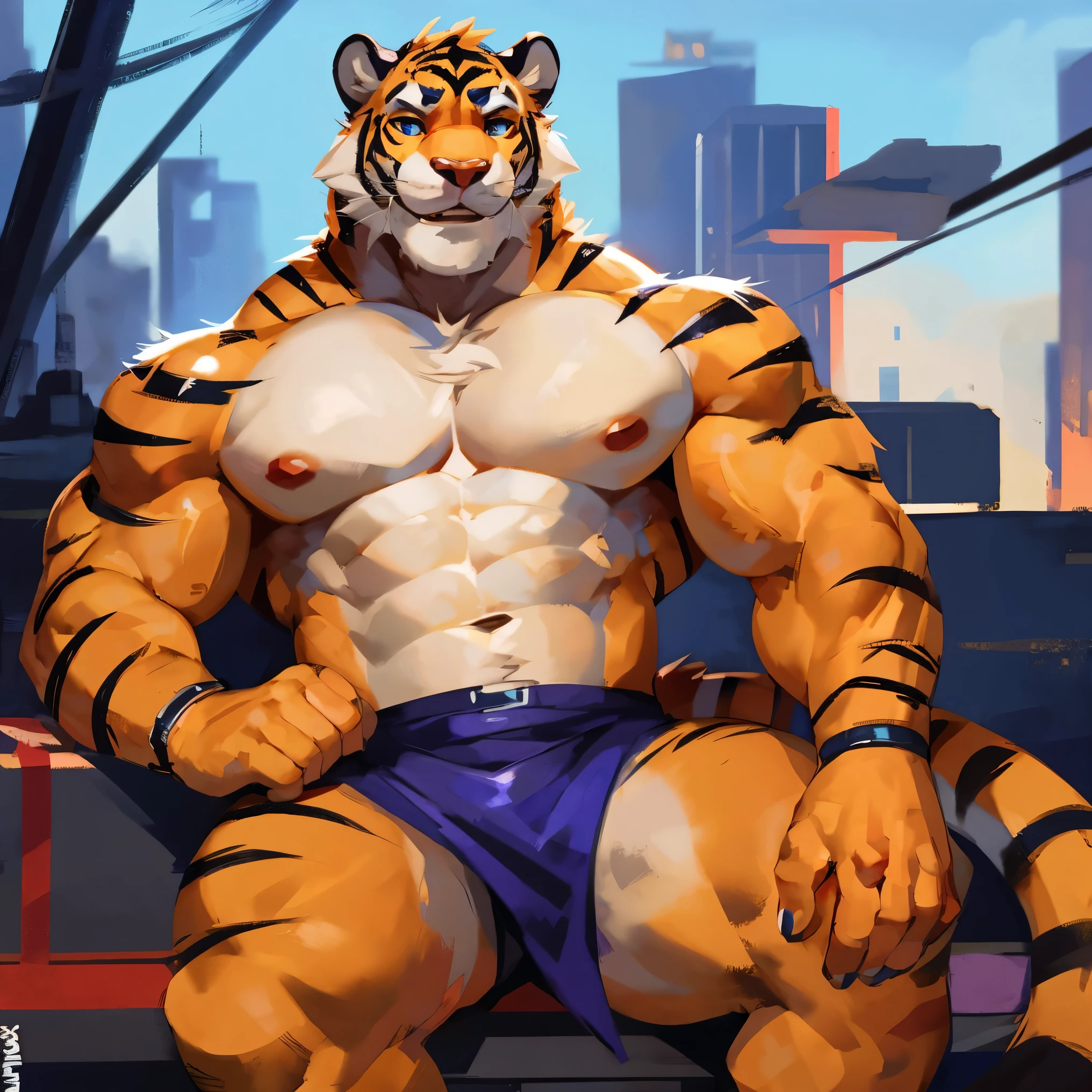 musculoso, tigre , Por mystikfox61