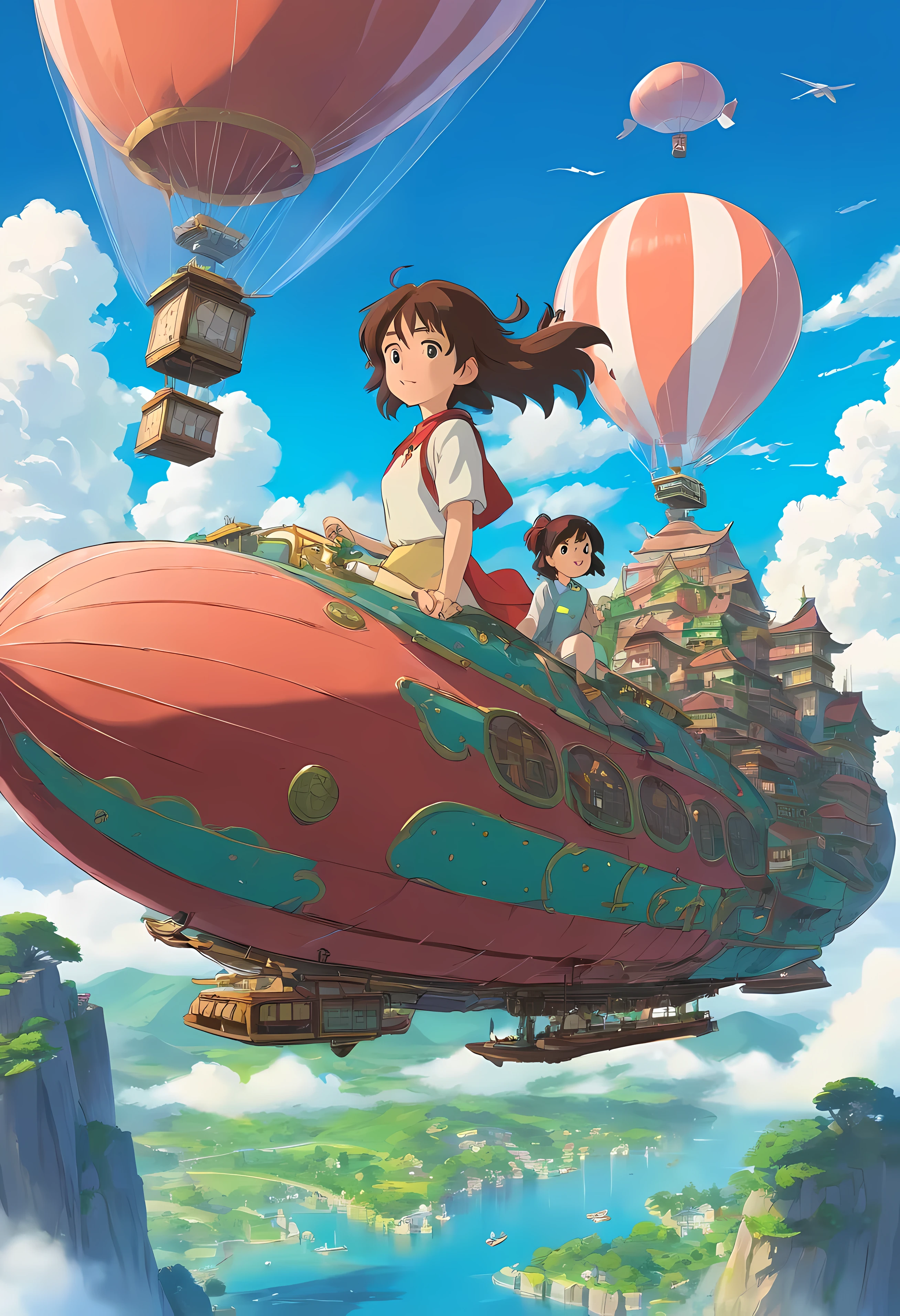 Uma cidade flutuante suspensa nas nuvens, accessible only through magical airships or dimensional portals. Os distritos da cidade incluem bairros de classe alta, jardins suspensos, templos divinos, arcane laboratories and floating markets.
