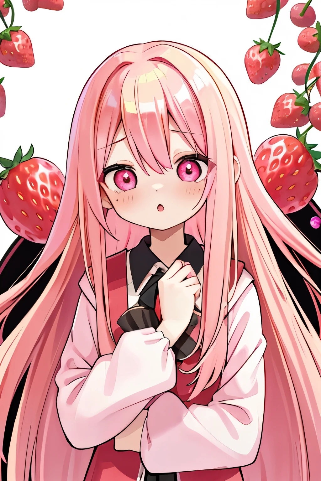 strawberry(blonde,Drooping eyes,long hair)、Soraha(pink hair,wide eyes,long hair)