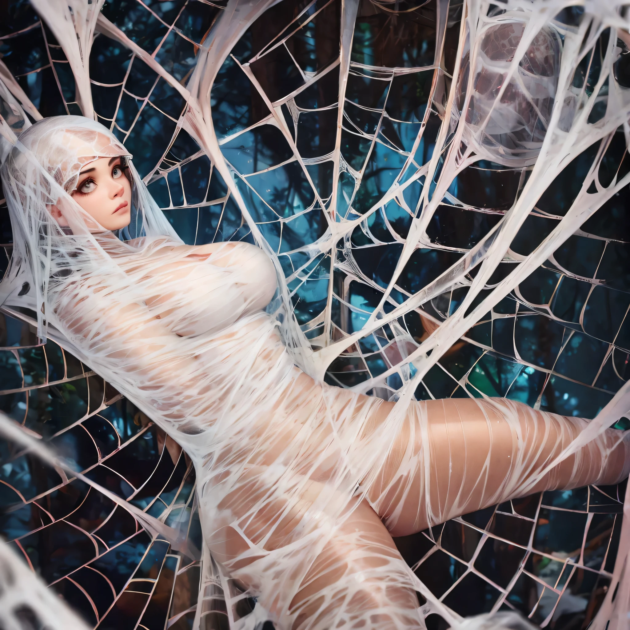 1girl trapped in the spider web