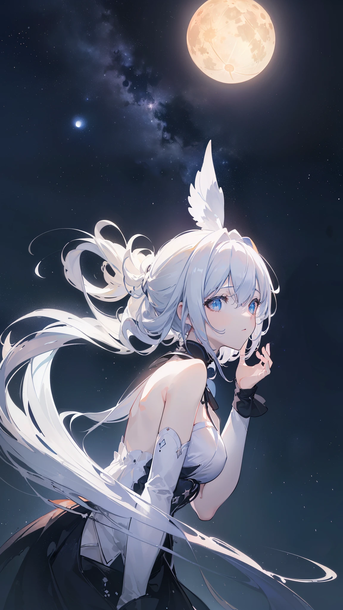 ((32k)), ((best quality)), ((ultra high res)), ((HDR)), ((UHD)), ((extremely detailed CG)), ((unity 32k wallpaper)), ((((no human)))), ((best quality starry sky)), ((best quality　town)), ((best quality full moon)), (((white silhouette))), (((human silhouette))), ((((best quality silhouette)))), (((best quality animal silhouette))), 