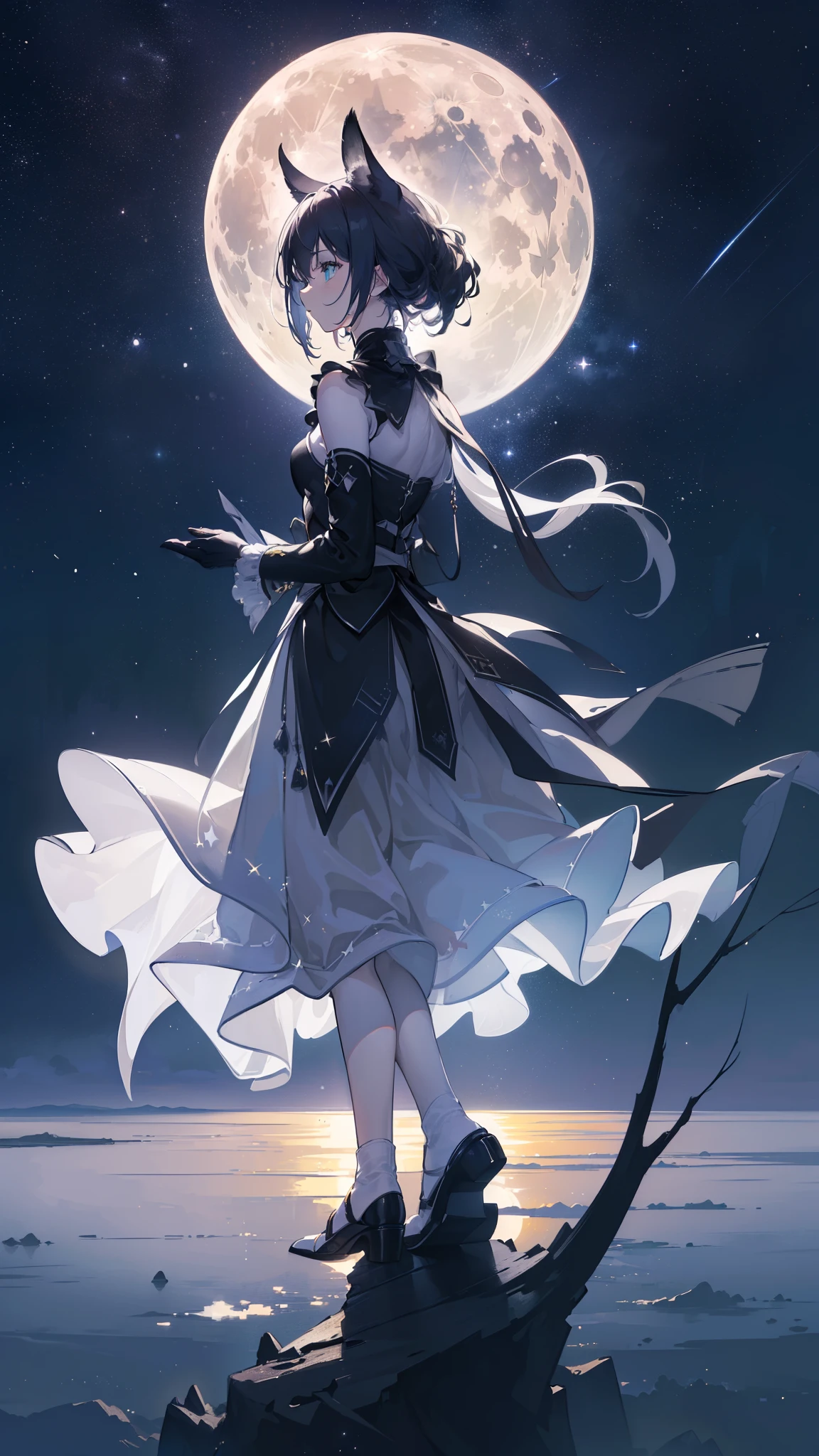 ((32k)), ((best quality)), ((ultra high res)), ((HDR)), ((UHD)), ((extremely detailed CG)), ((unity 32k wallpaper)), (((no human))), ((best quality starry sky)), ((best quality town)), ((best quality full moon)), (((white silhouette))), (((human silhouette))), ((((best quality silhouette)))), (((best quality animal silhouette))),