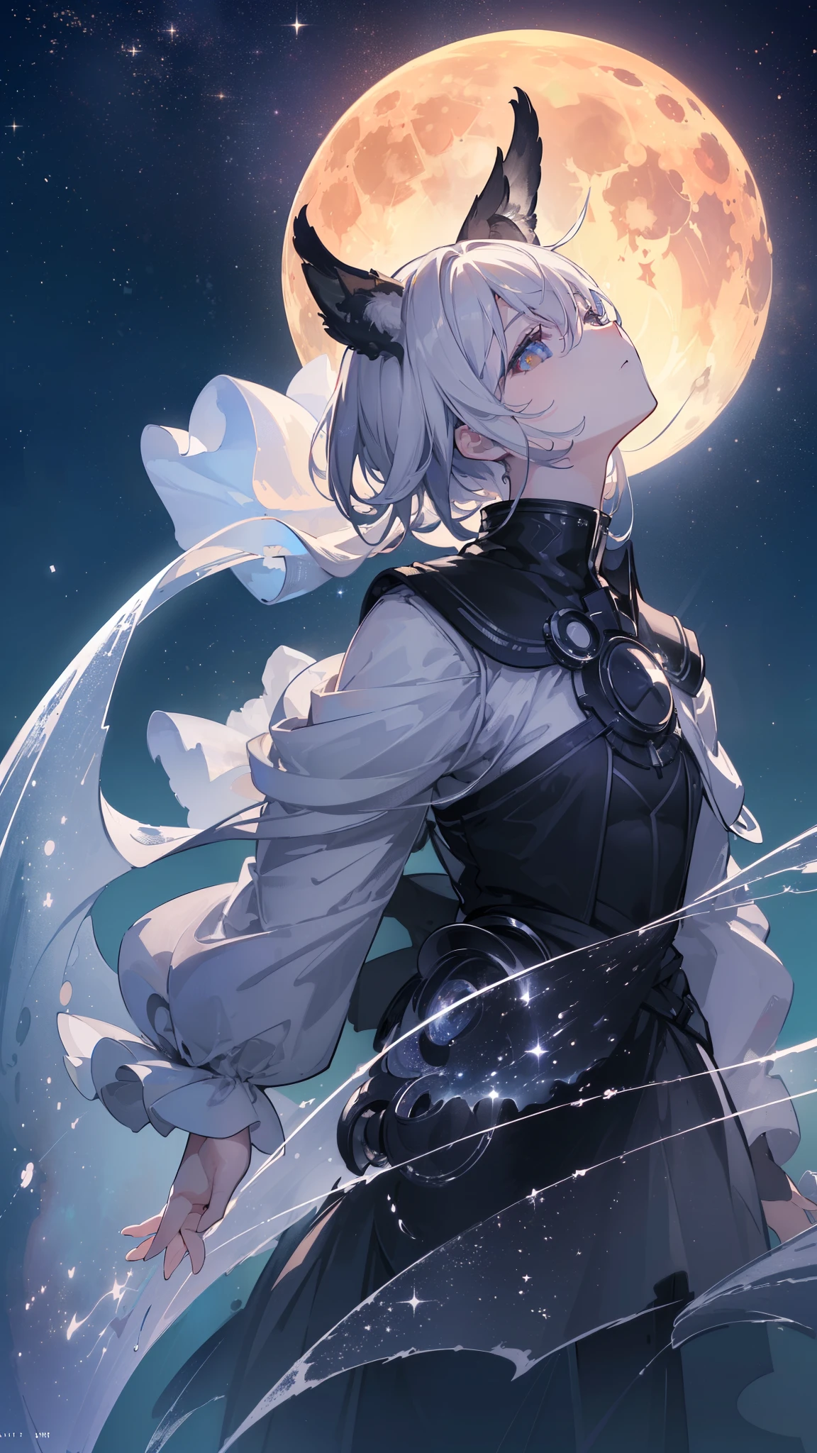 ((32k)), ((best quality)), ((ultra high res)), ((HDR)), ((UHD)), ((extremely detailed CG)), ((unity 32k wallpaper)), (((no human))), ((best quality starry sky)), ((best quality town)), ((best quality full moon)), (((white silhouette))), (((human silhouette))), ((((best quality silhouette)))), (((best quality animal silhouette))),