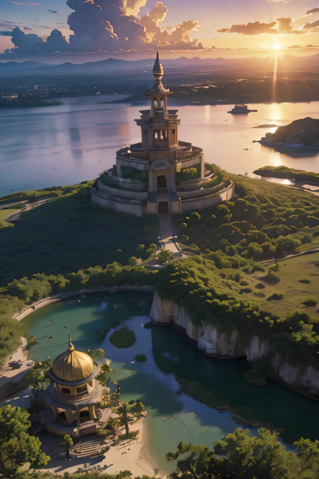 (best quality,4k,8k,highres,masterpiece:1.2),ultra-detailed,(realistic,photorealistic,photo-realistic:1.37), Sanji from one piece, wide angle shot, hyperrealistic anime, ancient and mysterious lost city, fantasy, adventure, backdrop
