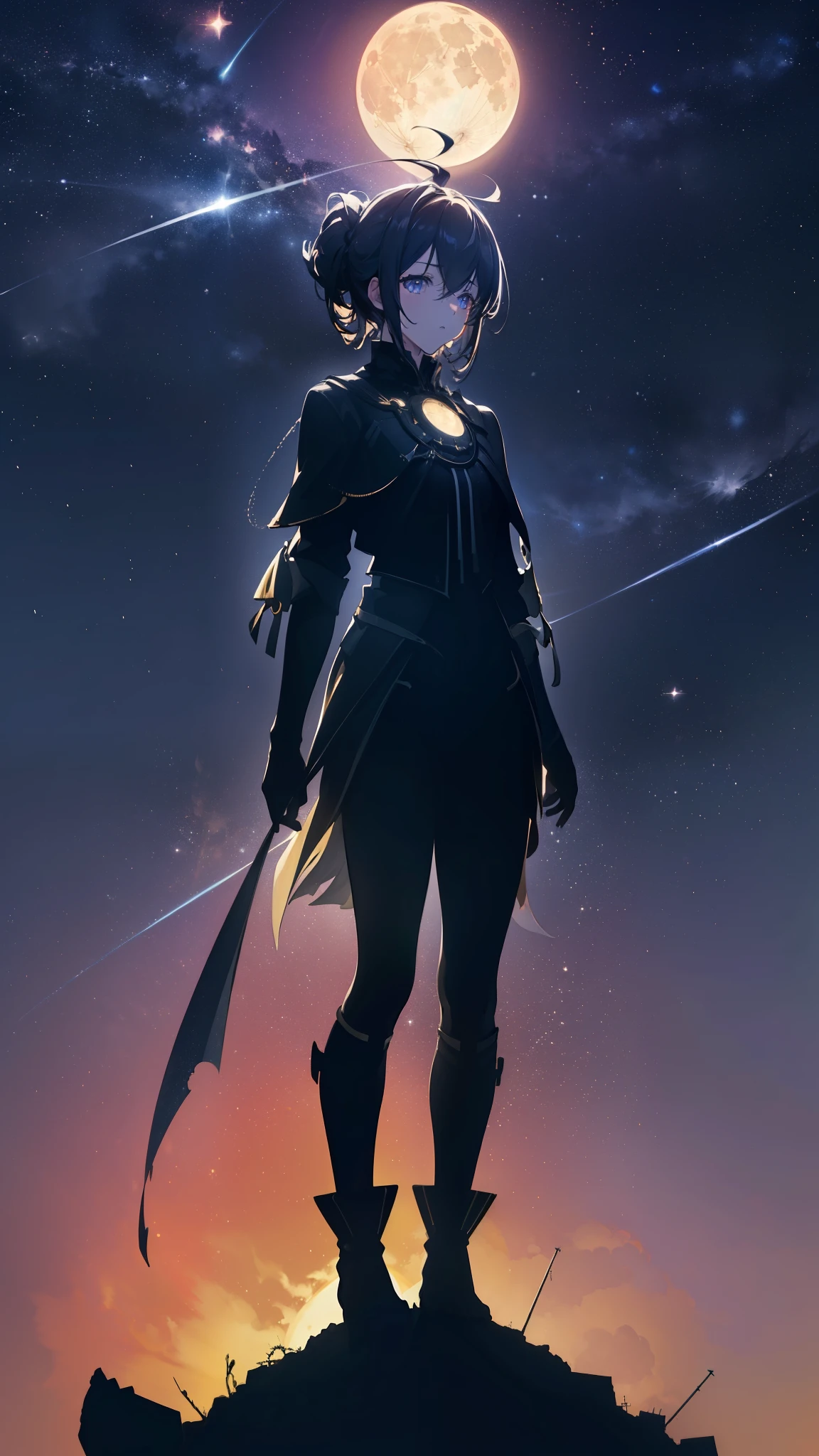 ((32k)), ((best quality)), ((ultra high res)), ((HDR)), ((UHD)), ((extremely detailed CG)), ((unity 32k wallpaper)), (((no human))), ((best quality starry sky)), ((best quality town)), ((best quality full moon)), ((((best quality silhouette)))), (((best quality animal silhouette))),