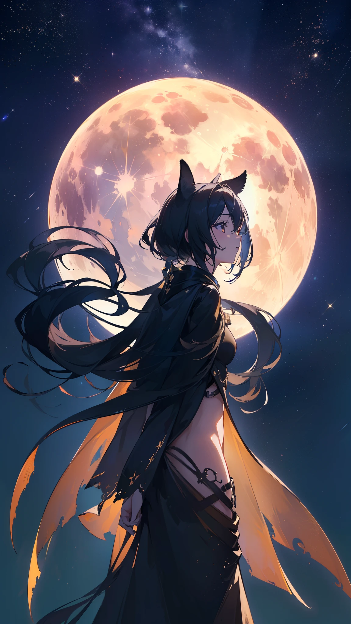 ((32k)), ((best quality)), ((ultra high res)), ((HDR)), ((UHD)), ((extremely detailed CG)), ((unity 32k wallpaper)), (((no human))), ((best quality starry sky)), ((best quality town)), ((best quality full moon)), ((((best quality silhouette)))), (((best quality animal silhouette))),