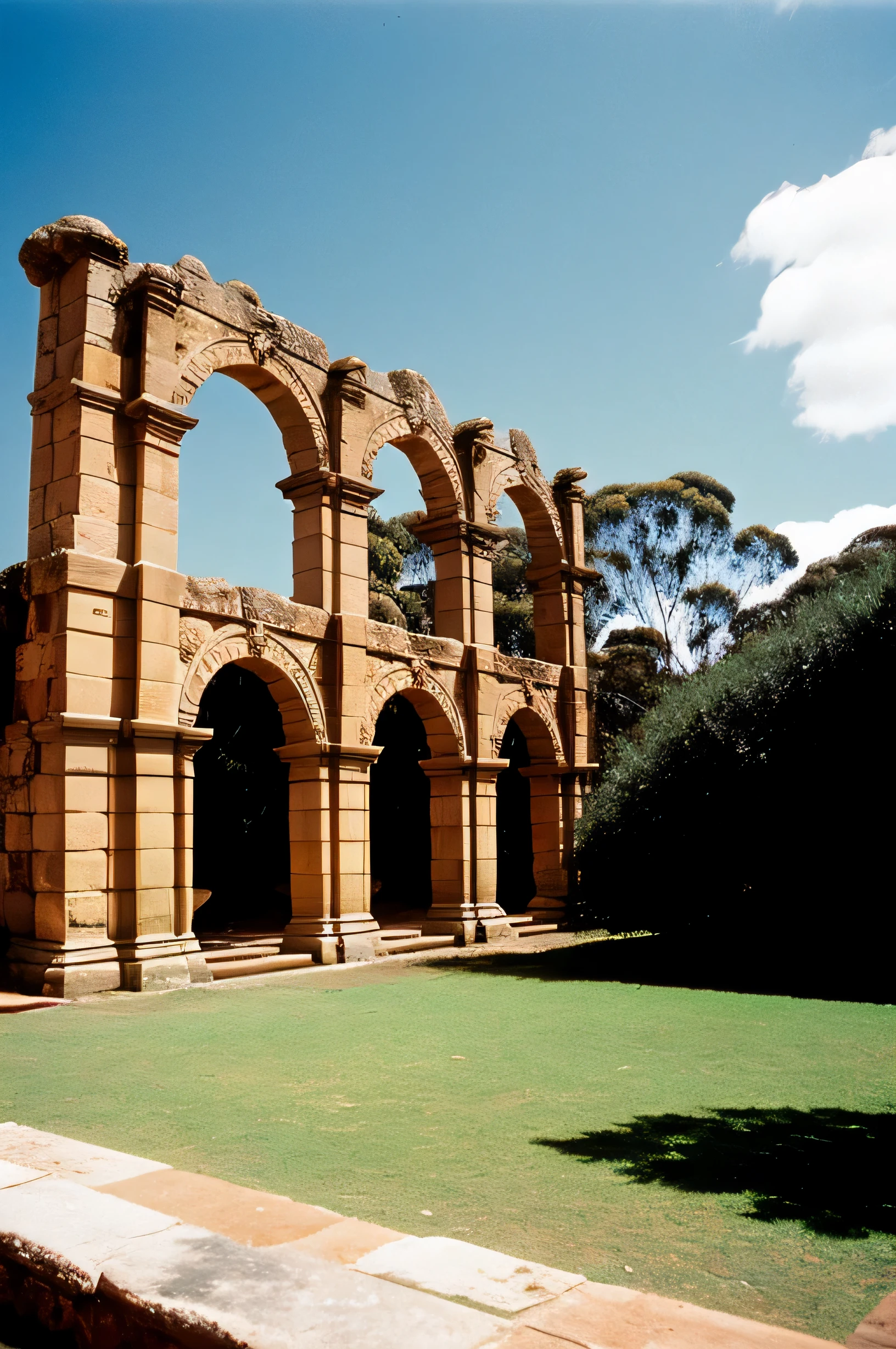 35mm photo of a Spanish Architecture ruins in Sydney, Australia