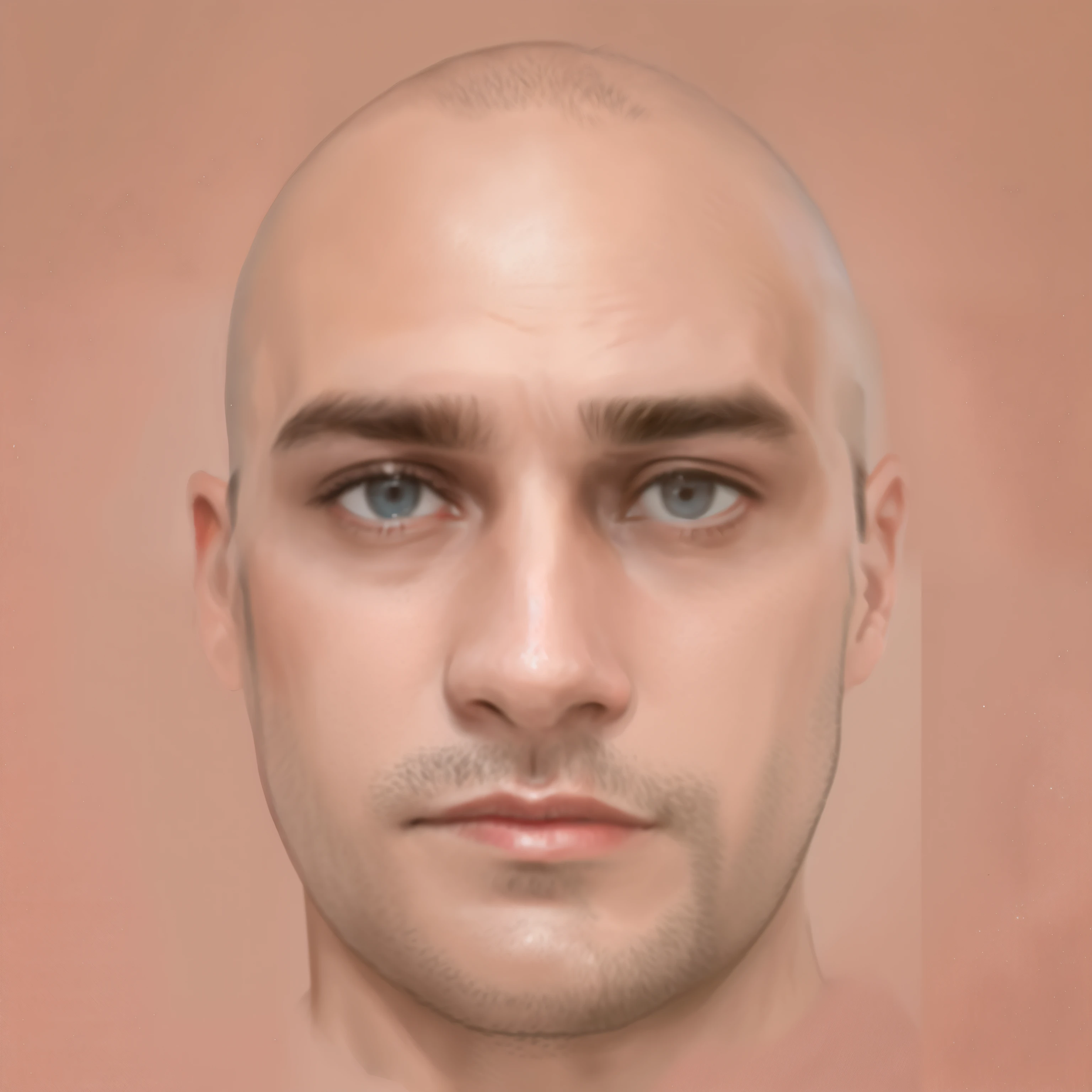 arafed man with a bald head and a shaved face, police sketch, realistically rendered face, 3 , aged 2 5, 3 6 years oldr - old man, (38 years old), man face, 38 years old, facial portrait, 2 8 years old, highley dce