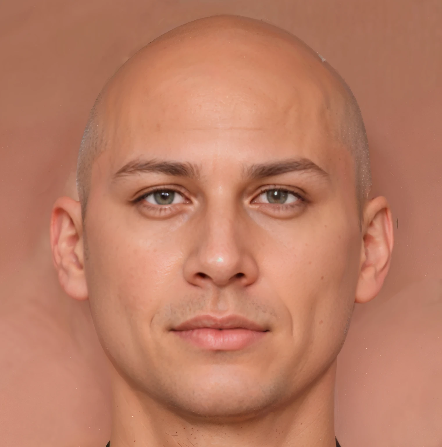 arafed man with a bald head and a shaved face, cleary see face, realistically rendered face, with detailed facial features, highley detailled face, real detailed face, photorealiscic face, detailed human face, face very realistic, extremely realistic face, real human face, photorealistic facial features, hyperrealistic face, single realistic face, face realistic