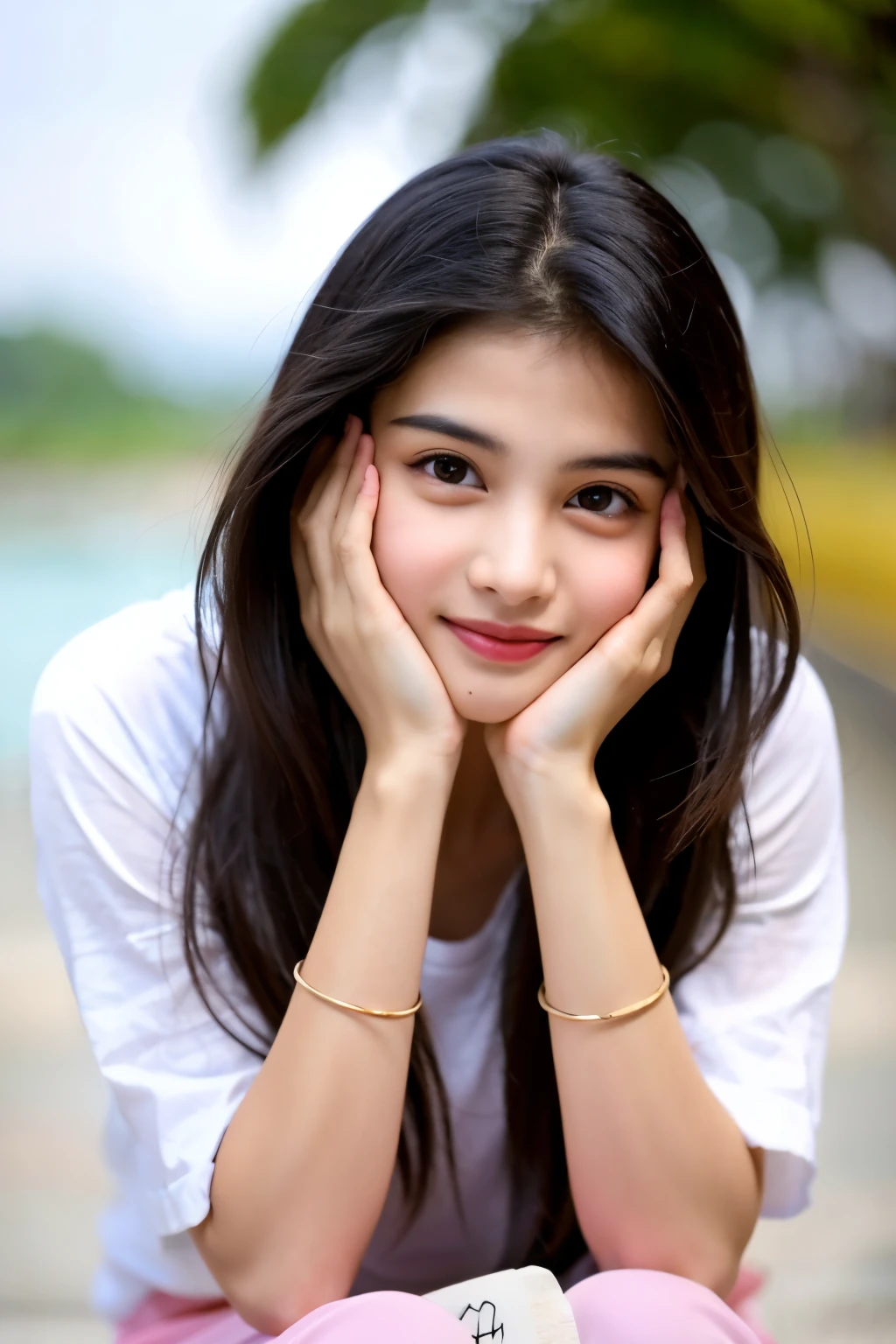 cute modern indian girl with a slim build and attractive appearance, who exudes confidence and kindness. They possess intelligence, a great sense of humor, and a passionate, ambitious attitude towards life. Their empathy allows them to deeply understand and connect with others, while their commitment to physical fitness reflects their dedication to self-care. They approach relationships with respect, authenticity, and a positive attitude, making them both attractive and admirable to many.