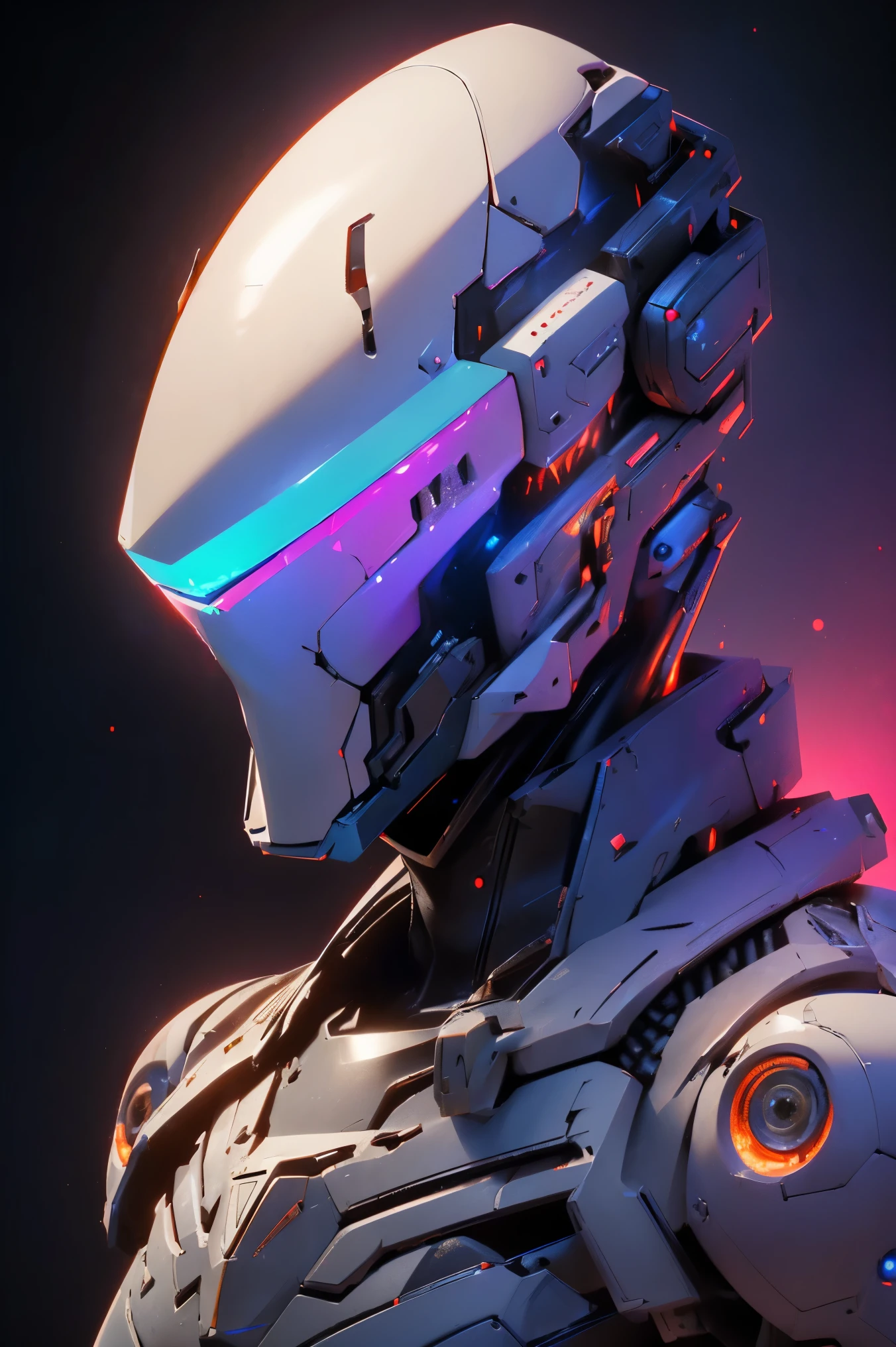 official art, potraot, attractive, unity 8k wallpaper, ultra detailed, aesthetic, masterpiece, best quality, hyperrealistic and intricate detail, ((portrait of a military nousr robot)), warframe, ((full robot helmet)), character design, ((detailed helmet)), in the style of dieter rams and boston dynamics, robot, highly detailed, intricate details, (symmetrical), digital 3d, hard surface, real-time, vfx, volumetric lighting, ambient light, ultra hd, hdr, uhd, depth of field, macro shot, ruby background,