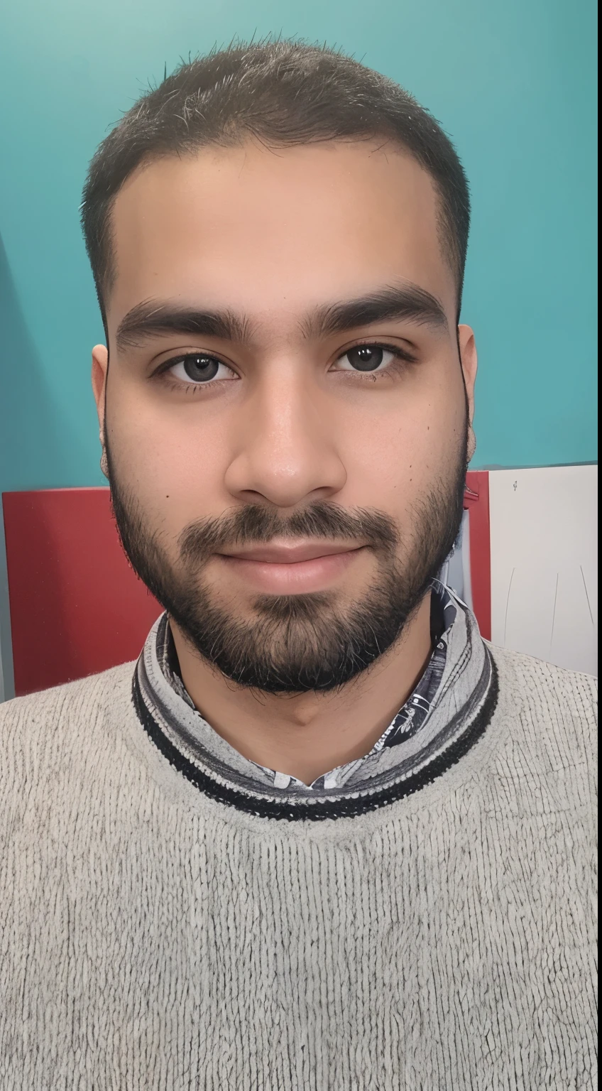 a headshot for linked in as a computer science student in professional black suit in grey or blur light background