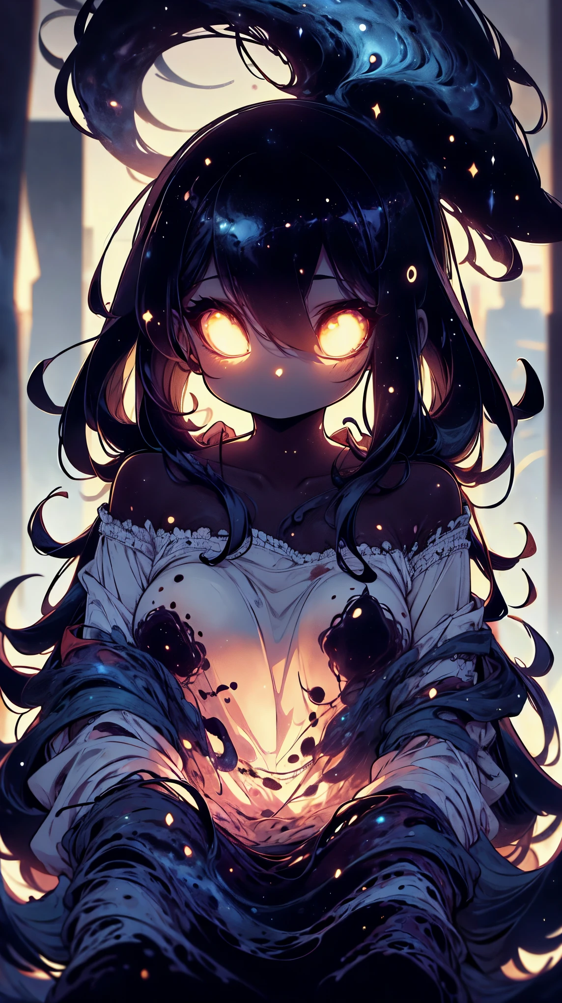 Ilustracion de producto de una chica bajo la lluvia