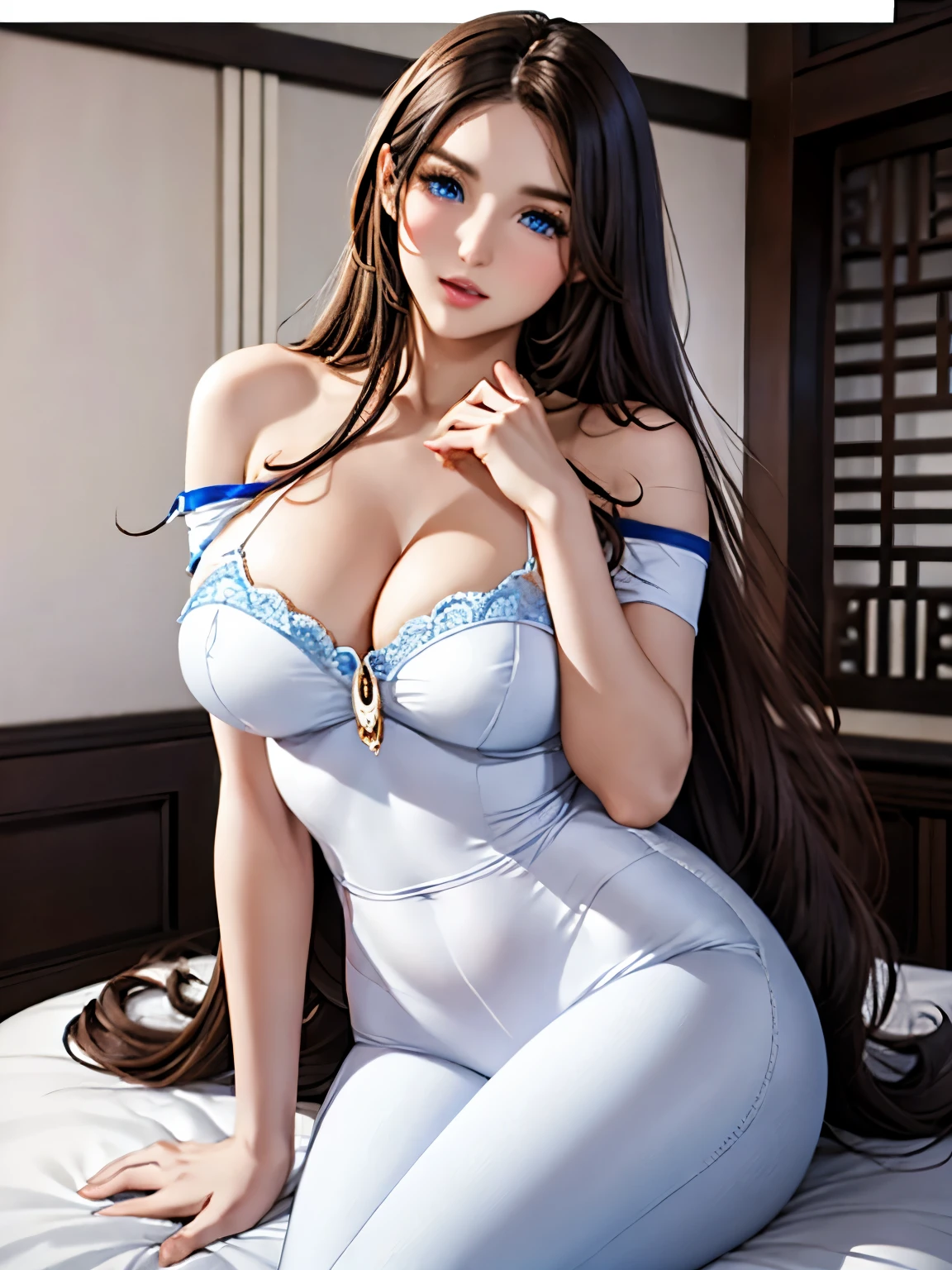 (best quality,highres),slightly curled long hair,vibrant blue eyes,soft and natural eyebrows,rosy and seductive lips,rounded and smooth face,fair and delicate features, tall figure with graceful curves, slim black pants,elegant white shirt with high neckline and intricate patterns,lightly scented,confident and radiant expression,on her shoulder,]

Please note that the generated prompt may not make sense as a complete sentence, but it is designed to provide sufficient information for Stable Diffusion to generate a high-quality image based on the given theme.