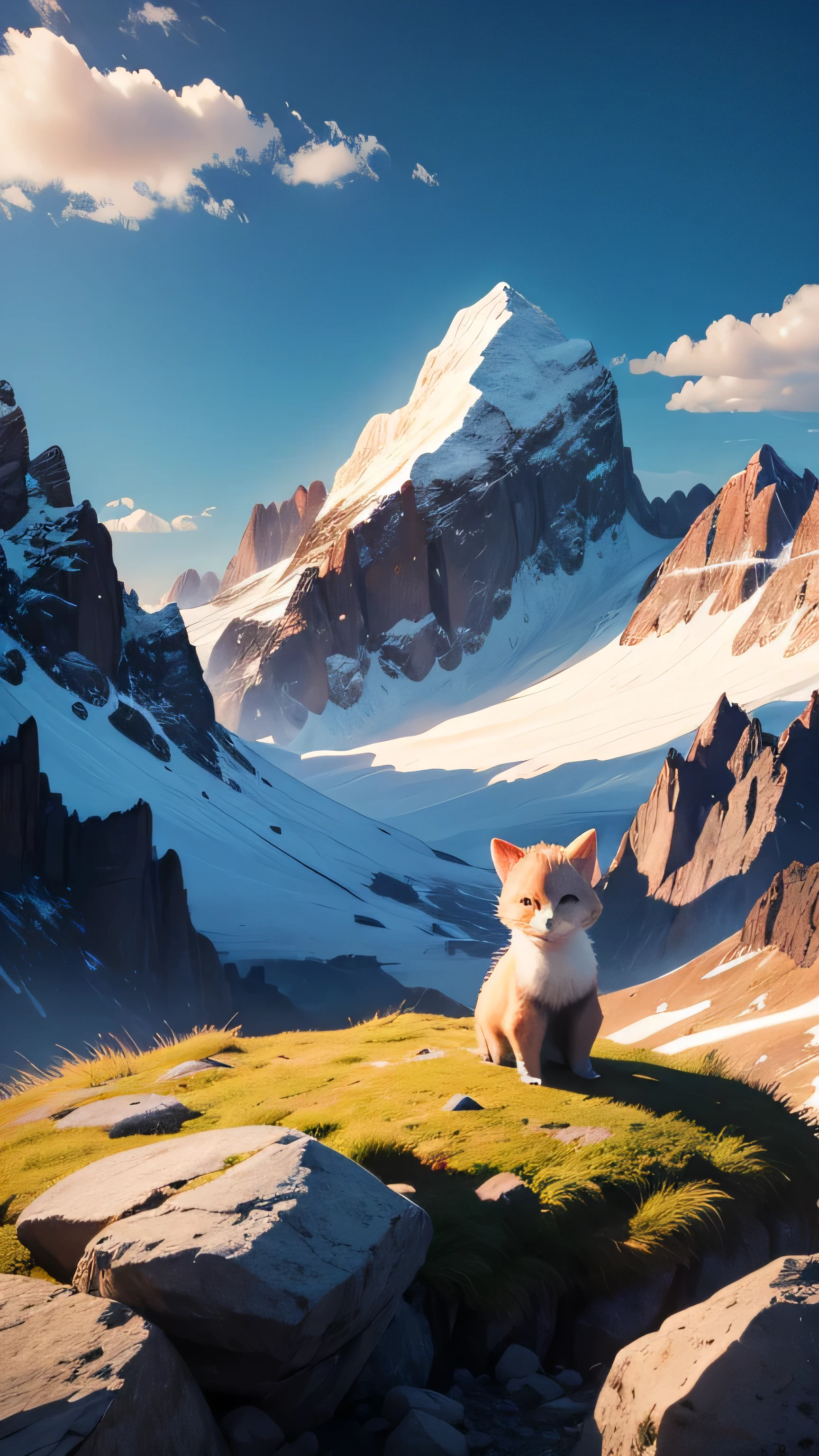 unique mountain little animal, full color, 8k, high resolution