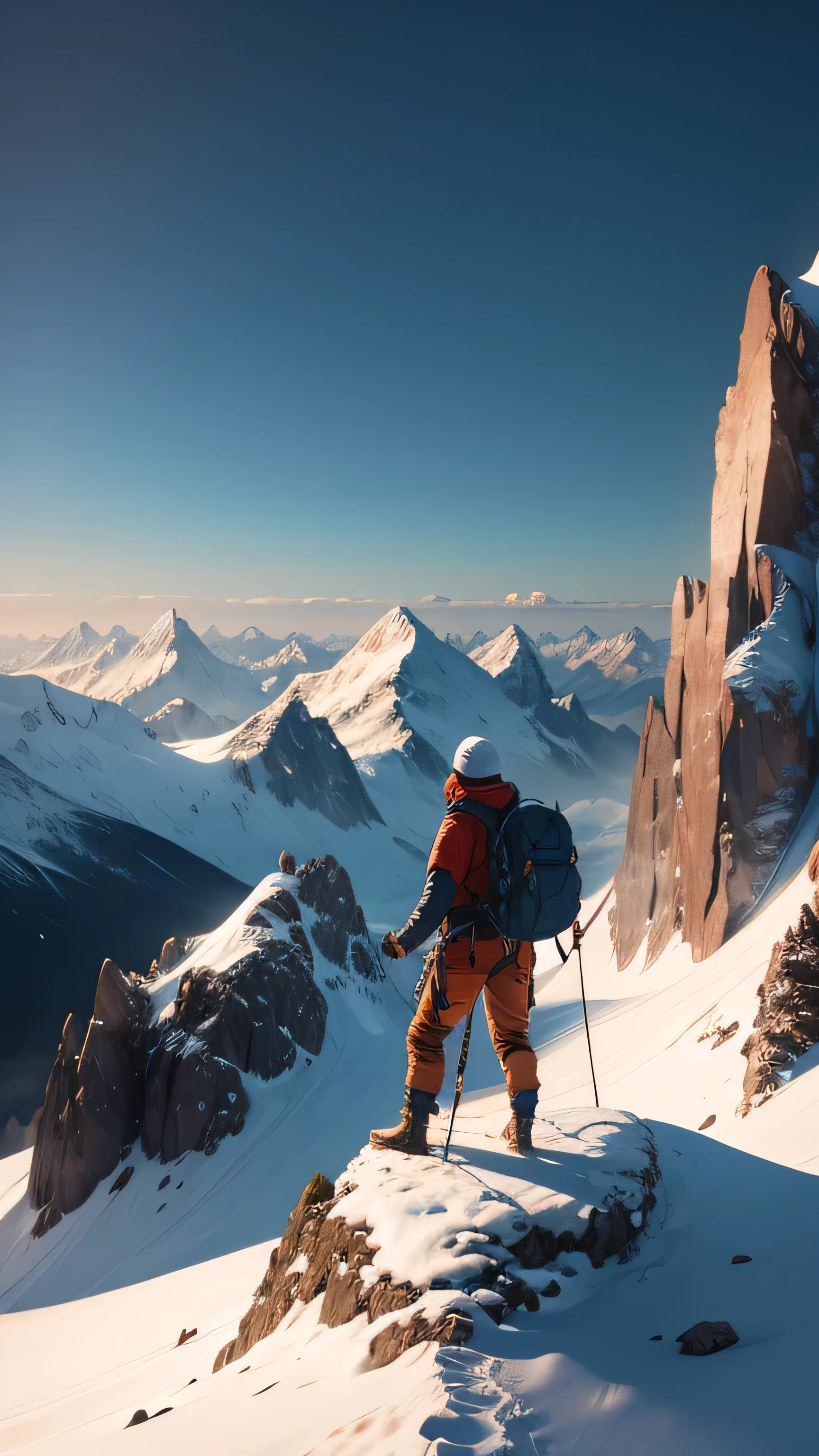 mountain climber, 8k, high resolution
