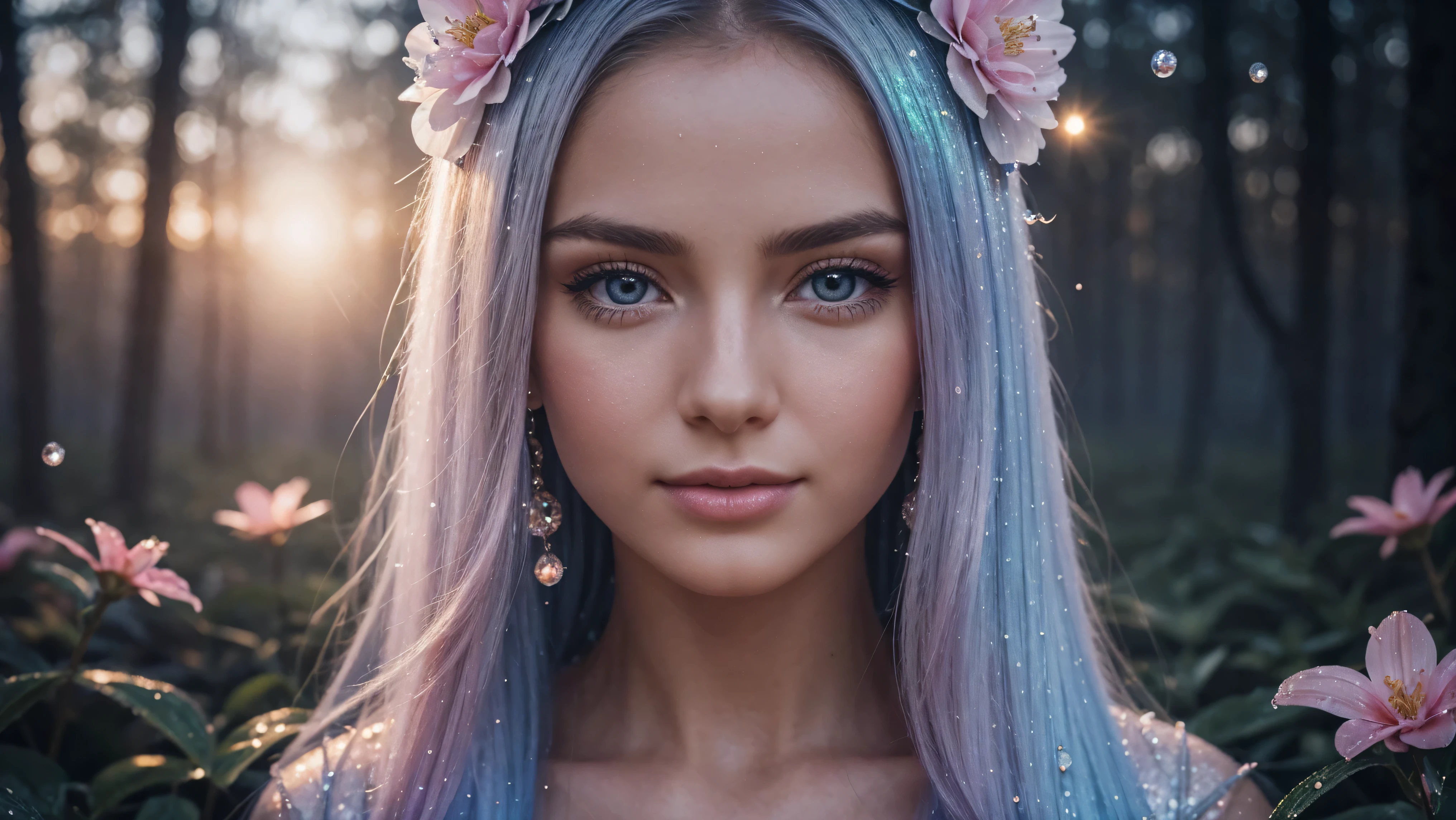 closeup of a beautiful realistic girl with blue long hair in the fog,at the disco and colorful lights and music sparkle, deep atmosphere,close-up of clean skin with skin detail ,,in black tights and a pink blouse ,on an orange background,Against the background of the starry sky,Bright makeup,EARRINGS WITH SEquins,two-leaf gray flower, translucent double-leaf gray speckled, Bioluminescent - Ultra High Quality 8K Music Equalizer, High brightness, Rich colors, Soft light, super detailed photos. сверхhigh quality 8K, High brightness, Noise suppression, яркие Rich colors.. high quality, 8k Ultra HD, high passion, high quality,very close focus, very beautiful flower, translucent red lily of the valley with flower in drops of dew, bioluminescent flower glows and shimmers, he grows in a mysterious forest, Shrouded in mystery, high quality 8k, High Contrast, Rich colors, Soft light, super detailed photos. high quality 8k, tall girl in a black and red dress in the spotlight.., High detail, realistic beautiful girl with long light yellow hair, Gradient , girl with good charisma, creative approach to non-standard poses,., Girl in miniskirt, there are splashes of silver dust, and behind him nebula, atmospheric lighting, surrounded by wet dew drops, behind the fantasy world, on a beautiful background, glare, shine, overflow, Splash drops, high quality, 8k Ultra HD, High Contrast, high quality, Soft light, Close-up of a beautiful realistic girl with BRIGHT WHITE TURQUOISE and pink long hair......... ,close-up of clean skin with skin detail,full length, in a short miniskirt, Preparation Realistic room with silver patterns with pearlescent shine,in drops of dew, stands in a beautiful place, where there are a lot of rubber hearts,everything is pink and blue, grow along the edges with flowers,in a moonlit meadow, nebula, epic mood, Best quality,