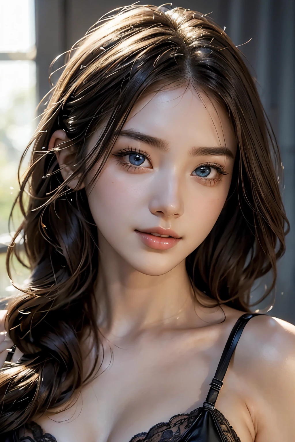 1woman, (Ultra realistic, high res), (highly detailed eyes, highly detailed hair, highly detailed face, highly detailed plump lips), (off shoulder with open breasts), breasts, upper body, caute smile, (best quality:1.4), Raw photo, (realistic, photo-realistic:1.37), professional photography, cinematic light, (fine face: 1.2),fashion model 20 years old, cute, [[[[pure eyes]]]], [[[[closeup]]]], [[[[chest]]]], [[[[neck]]]], [[[[shoulders]]]], perfect eyes, perfect iris, perfect lips, perfect teeth, perfect skin, soft front light, glow, HDR, (muted colors:1.2), Retrato da mulher、white skin、((cabelo Castanho ondas suaves)) Best Blanco Romantico、8k resolution、Frente Illuminada、アメリカの女の子のPortrait、solo、20-year-old、beautiful face、Upper body、medium side cut、beautiful blonde hair、beautiful little face woman, solo,　black theme,　look at the audience,one woman, It&#39;s real, Wolfsan-6500-V1.3, anime、animeスタイル、beautiful diamond eyes、20 year old american girl、braided hair、swimsuit、portrait beautiful detailed woman, very detailedな青い顔, Reality, beautiful narrow blue eyes, huge file size, Super detailed, High resolution, very detailed, highest quality, masterpiece, An illustration, very detailed, ticker, Unite, 8K painting wallpaper, fine, fine details, masterpiece, highest quality, Hvery detailed ticker uniform 8K wallpaper, face light movie lighting、cuteブラウス, dark background, oil, masterpiece, diffused soft film lighting, Portrait, highest quality (perfect face:1.4),stunning girl pictures,(8K and、photorealistic:1.25) 、(lip gloss、eyelashes、shiny face、shiny skin、highest quality、超High resolution、Depth of the bounds written、chromatic aberration、caustic road lighting、natural shading、sexy 1girl, Extremely cute, Amazing face and eyes, (Beautiful lovely smile), (extremely detailed beautiful face), bright and shiny lips, (cute bikini:1.3), (very elaborate lace bra:1.5), smooth skin, super beautiful, attractive, (Best Quality:1.4), (hyper quality), (Ultra-detailed), (hyper-realistic, Photorealsitic:1.37), Authentic skin texture, complex details, extremely detailed CG unified 8k wallpaper, RAW Photos, professional photograpy, Cinematic lighting, coast, sea, palm trees,masterpiece, best quality, high quality, High definition, High quality texture, High quality shadow, high detail, beautiful detailed, finely detailed, extremely detailed cg, detailed texture, a realistic representation of the face, realistic, colorful, delicate, Cinematic Light, sidelighting, Lens Flare, Ray tracing, sharp focus, (intrica