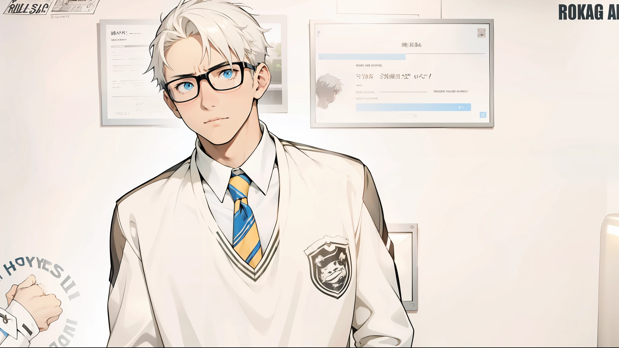 touches his head with his hand cute 16 year old boy at school makes different gestures hate anger sadness 