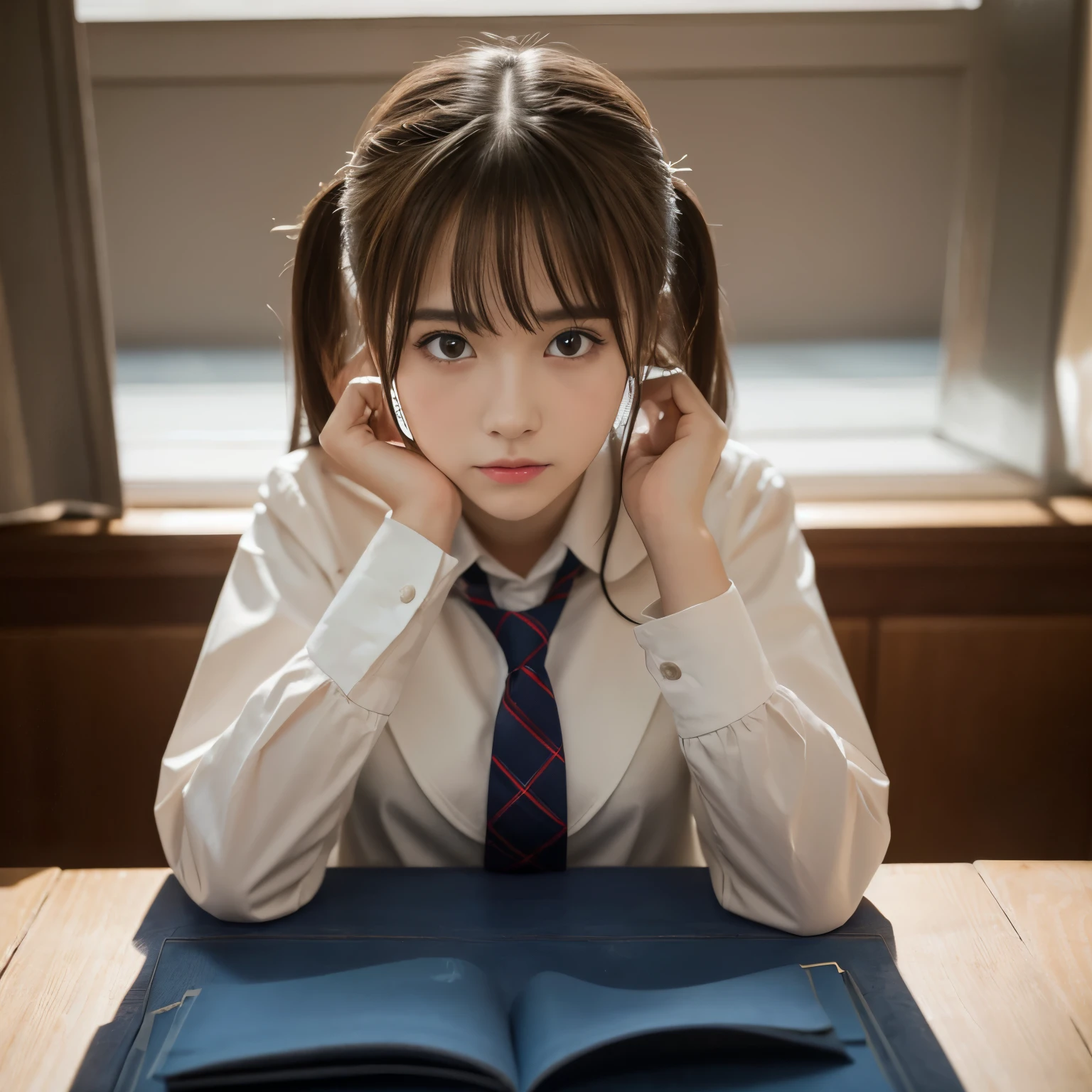 highest quality, masterpiece, ultra high resolution, (reality: 1.4), original photo, 8k raw photo:1.5, 1 girl, high school girl, first time々New, mature, JK uniform, movie lighting, perfect anatomy, 