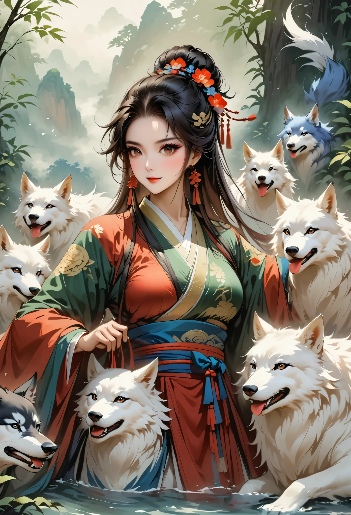 A pack of wolves lives in、each with its own unique characteristics、There is a way to survive in life。They are black wolves、white wolf、red wolf、greenwolf、Yellow wolf、greenwolf、Purple Wolf、peach wolf、goldenwolf、silver wolf、Tonglang et al...、Different hair colors、Integrate into the environment with beauty and strength.。return、They are gem wolves、Poisonous wolves、Thunder Wolf、water wolf、Flame Wolf、Lava Wolf、return known as the Ancient Wolf、Each evolves according to its environment and characteristics..。form a group among them、Some people hunt together、Many wolves live alone、They may choose to hunt or survive alone.。In nature, We face fierce competition for survival.、,、Live with such energy and strength.。their appearance is beautiful、and forcefully、sometimes exudes mysterious charm。they protect the natural order、Many people are aware of its existence々～Arouse people&#39;s respect and awe。