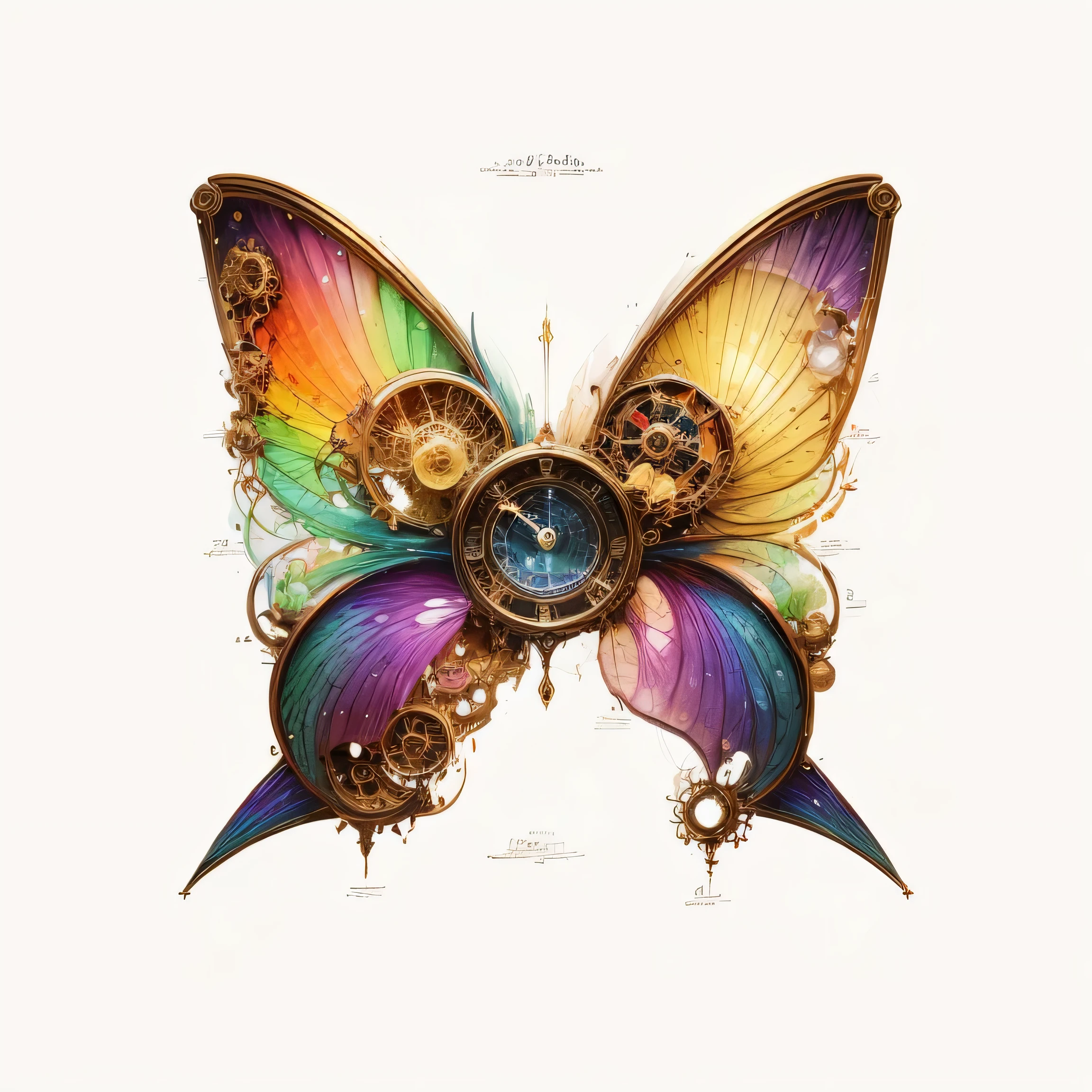 Mechanical clocks,A rainbow-colored space-time door to another dimension,magic elements