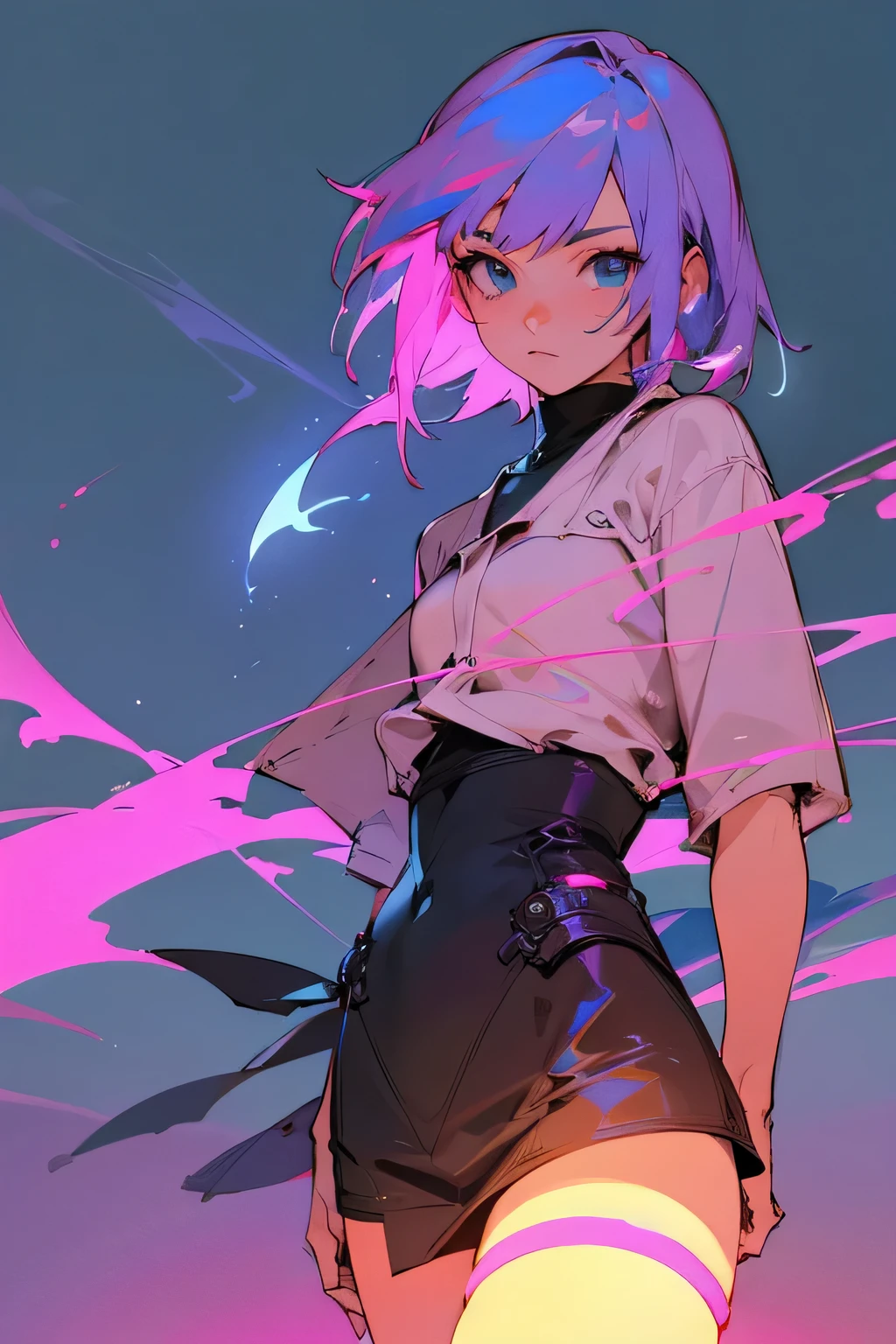 FF10,Pine、Neon feeling、nice colored hair、Mature、simple feeling
