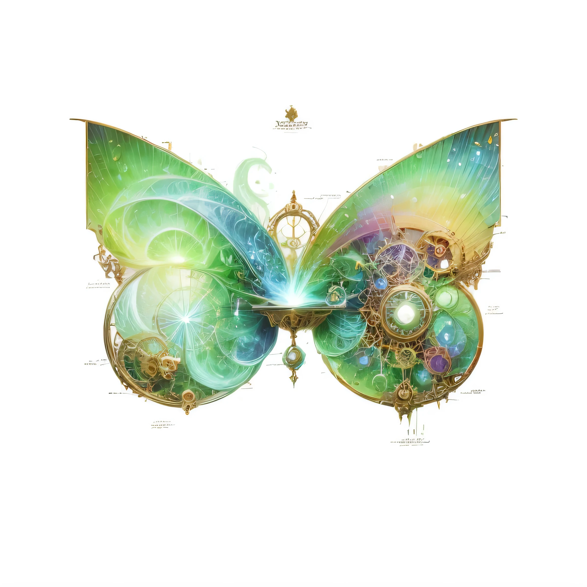 Mechanical clocks，A rainbow-colored space-time door to another dimension，magic elements