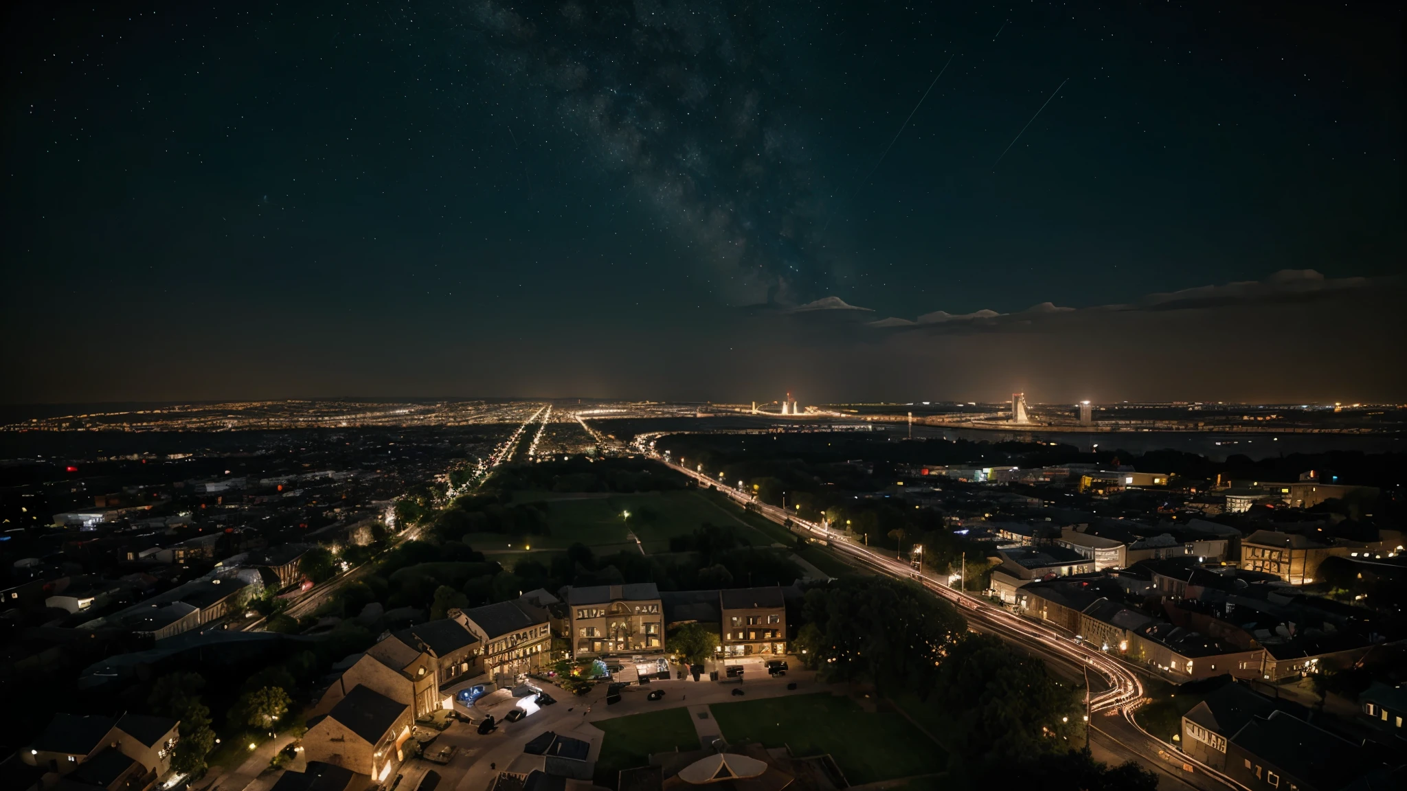 in a basket from the era of Jesus Christ, starry sky in the background with a city from that time