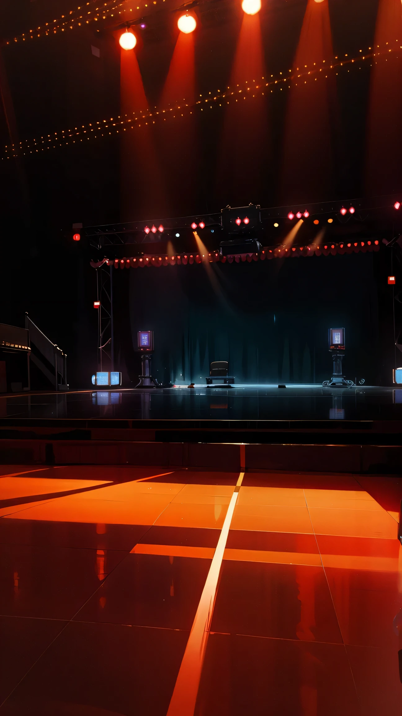 nightclub，floor，stage，microphone，Shanghai decoration at night，abundant，light