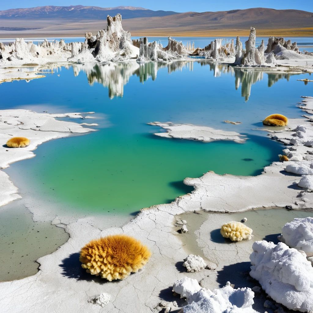 California's Mono Lake is an earthly stand-in for the Mars of four billion years ago, when the planet was starting to lose its surface water. As the lake's waters slowly evaporate and recede, they reveal tufas, strangely shaped towers of calcium carbonate. Scientists use the lake to test hardware bound for Mars, and they study microbes that live in its salty, alkaline waters.