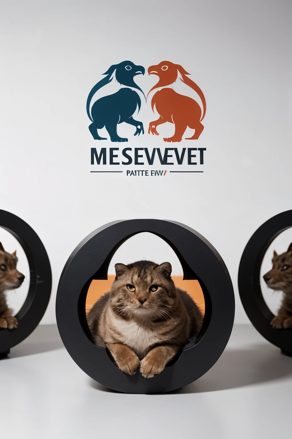 create for me a logo for a veterinary medicine event called "SEMEVET" with the shadow of various species of animals