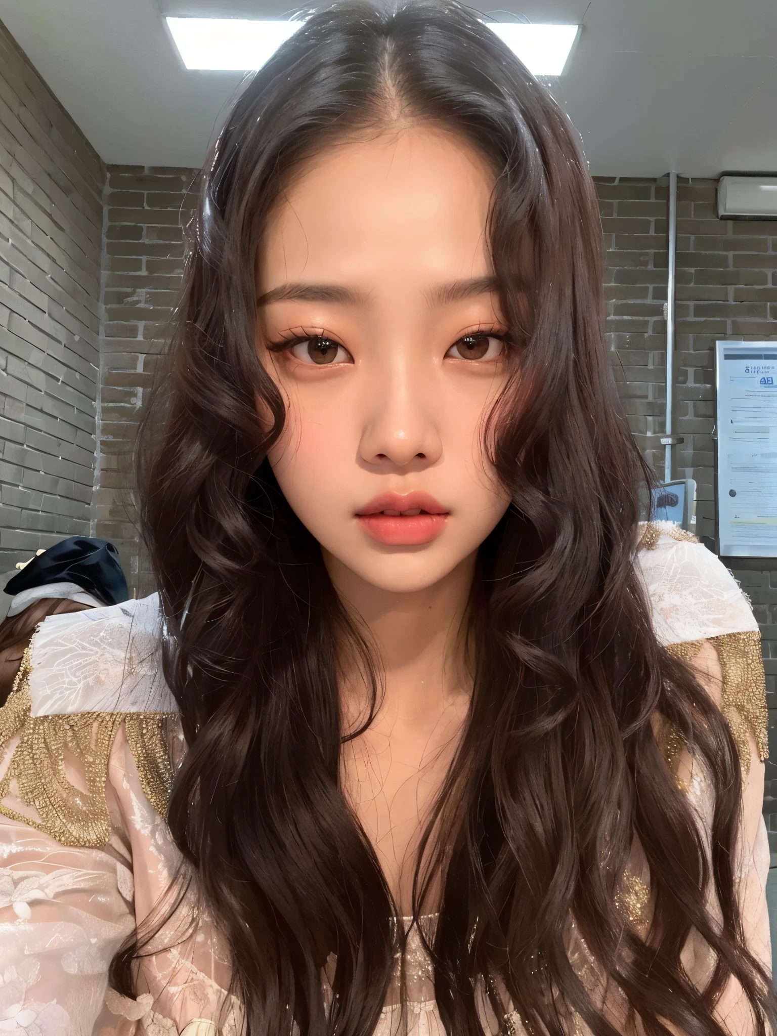 um close de uma mulher com cabelos longos e um vestido rosa, jennie blackpink, portrait of jossi do blackpink, jaeyeon nam, jossi do blackpink, Jinyoung Shin, taejune kim, Seseon Yoon, Lee Ji-eun, Lee Ji-eun, Ulzzang, adorable and pale korean face, estacionar a partir de-min, Heonhwa Choe