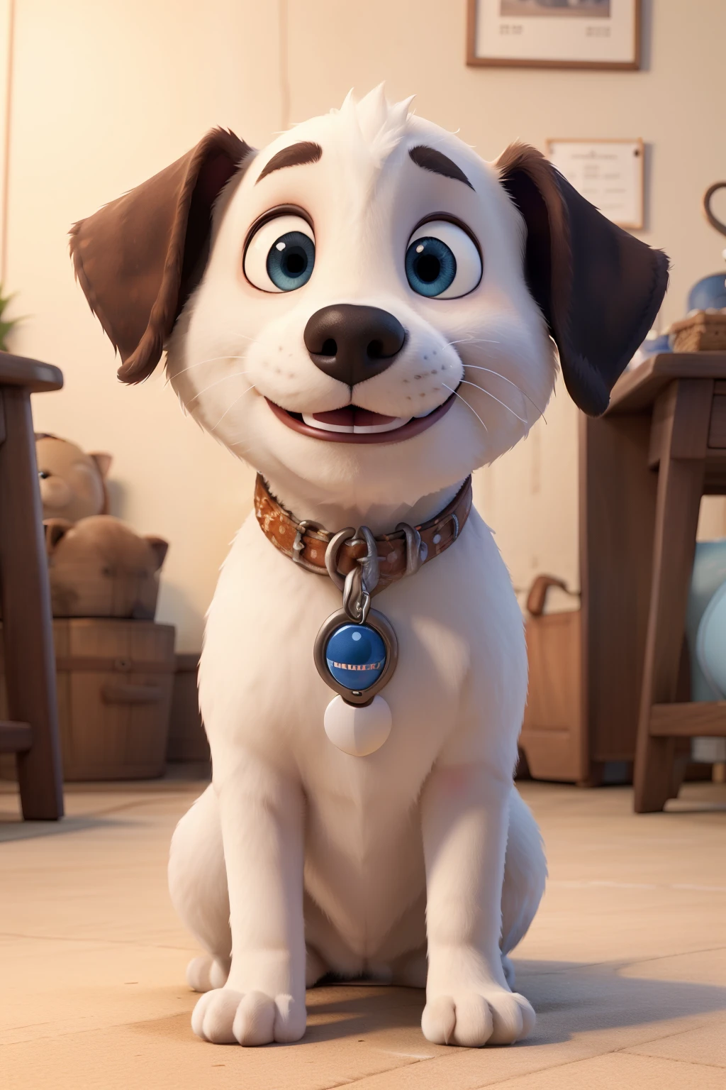 pixar、white、puppy、fine