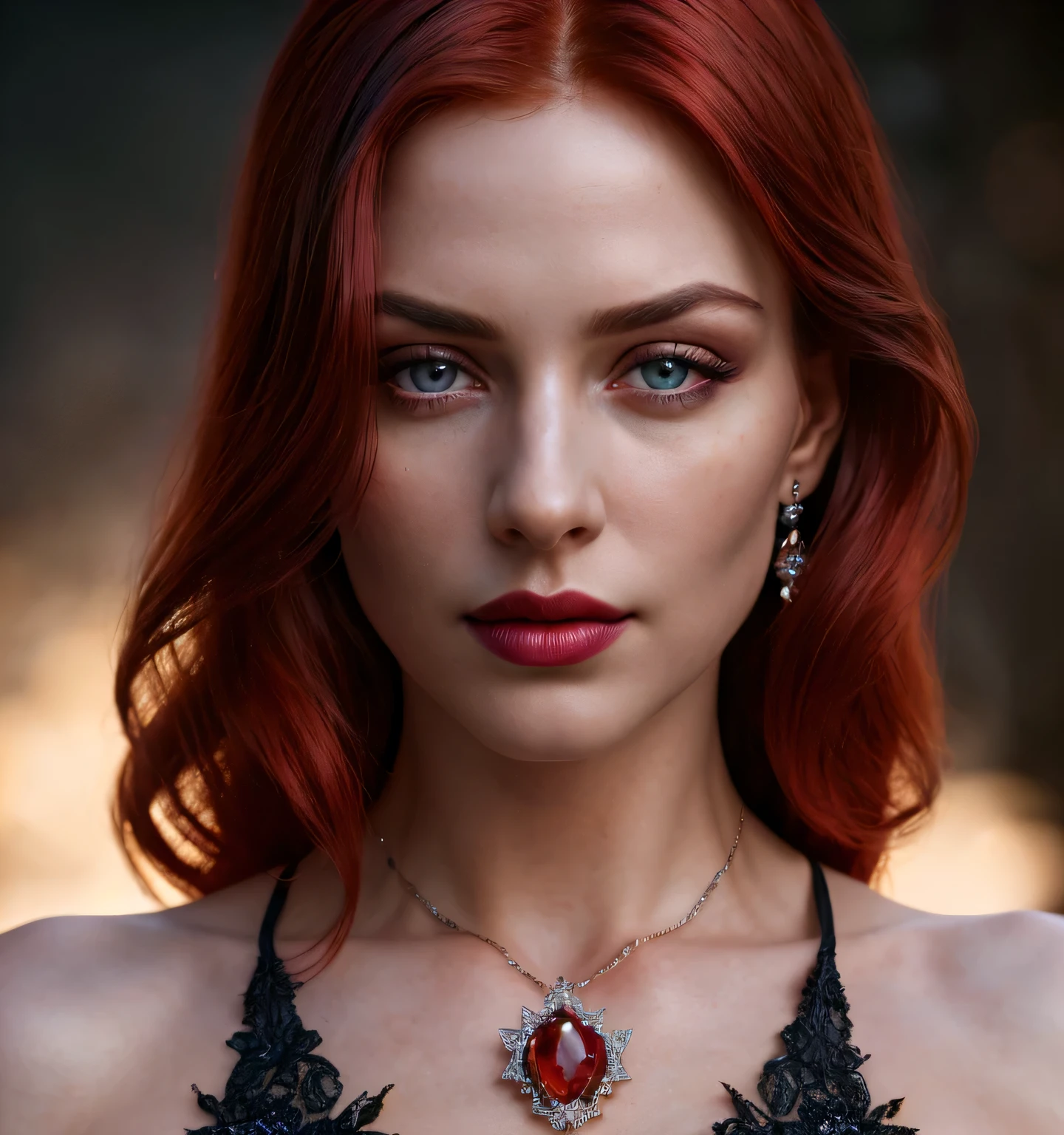 portrait shot, ((vivid red hair)), mature woman, 30 years old, diamond face, moonlight, red starry sky background, depth of field, magic, big red lips, ((dark black eyes)) black and red long and full dress, covered chest, mystical atmosphere, ominous shadows, Intense blue aura, Intense red aura (best quality:1.2), absurdres, intricate details, (highly detailed skin:1.2), smile expression, posing, taut and well defined body, attractive. Highly realistic, pale skin, beautiful, hyperrealism, skin very elaborated, direct gaze, (RAW, analogue, Nikon Z 14mm ultra-wide angle lens, award-winning glamour photograph, ((best quality)), ((masterpiece)), ((realistic)), skin pores, subsurface scattering, high-res, detailed facial features, high detail, sharp focus, smooth, aesthetic, extremely detailed, (extremely detailed eyes, extremely detailed iris), extremely detailed hair, extremely detailed skin, extremely detailed clothes, octane render, photorealistic, realistic, post-processing, max detail, realistic shadows, roughness, natural skin texture, real life, ultra-realistic, photorealism, photography, 8k UHD, photography, hdr, intricate, elegant, highly detailed, sharp focus, stunning, beautiful, gorgeous), realistic, masterpiece, highest quality, movie still, cloud girl, floating in the sky, (close-up:1.1), medium breast, bright, happy, fun, soft lighting,