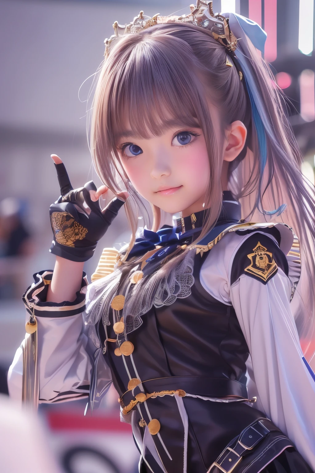 ((sfw: 1.4)),((detailed face, professional photography)), ((sfw, idol costume, idol uniform, on stage, 1 Girl)), Ultra High Resolution, (Realistic: 1.4), RAW Photo, Best Quality, (Photorealistic Stick), Focus, Soft Light, ((20 years old)), ((Japanese)), (( (young face))), (surface), (depth of field), masterpiece, (realistic), woman, bangs, ((1 girl))