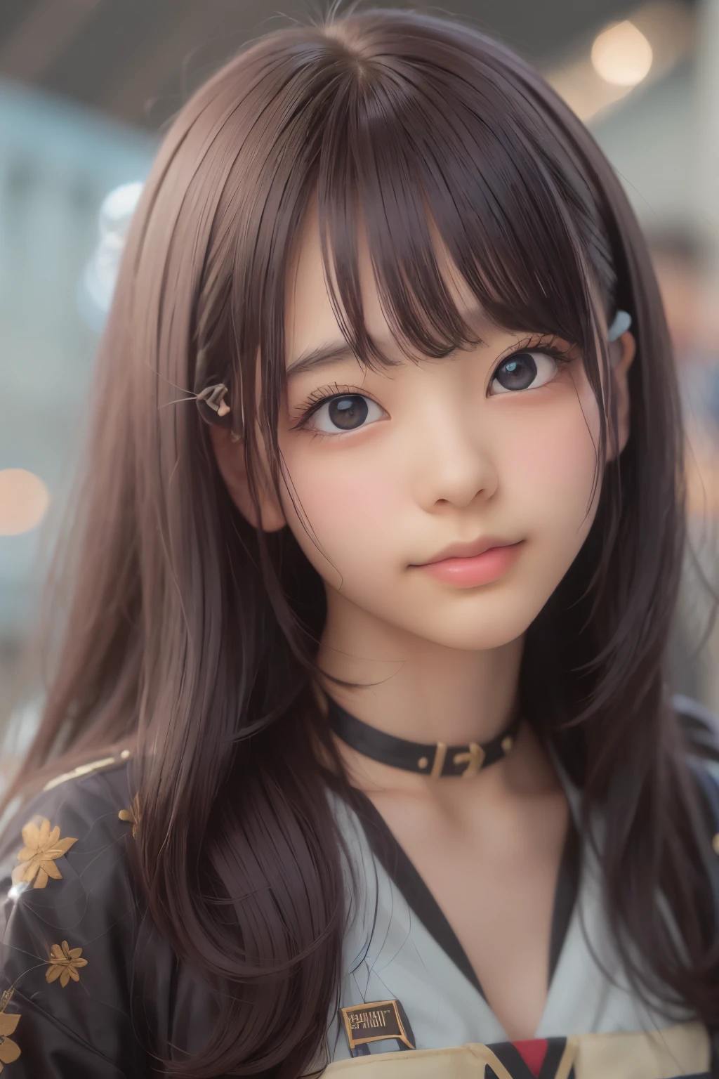 ((sfw: 1.4)),((detailed face, professional photography)), ((sfw, idol costume, idol uniform, on stage, 1 Girl)), Ultra High Resolution, (Realistic: 1.4), RAW Photo, Best Quality, (Photorealistic Stick), Focus, Soft Light, ((20 years old)), ((Japanese)), (( (young face))), (surface), (depth of field), masterpiece, (realistic), woman, bangs, ((1 girl))