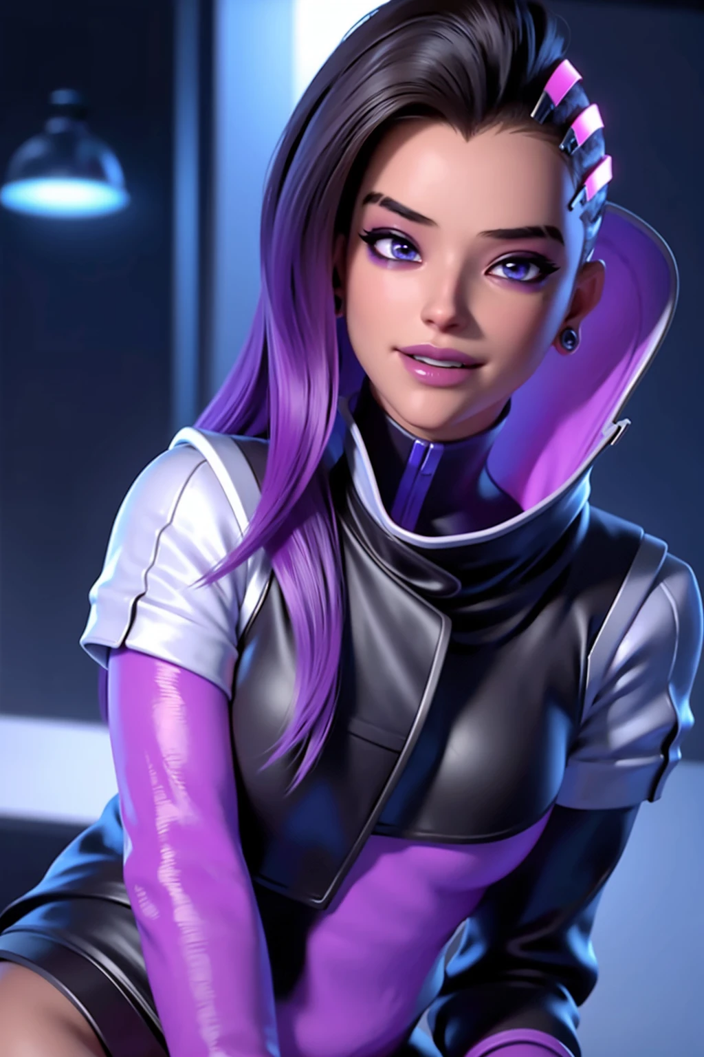 realistic, realism, photorealism, photo-realistic, high contrast, (photorealistic:1.4), 8k high definition detailed realistic, (best quality, masterpiece:1.2),  photon mapping, radiosity, physically-based rendering, best quality, highly detailed, owsombra, whole body, inside, coat, walking, sitting, dinamic poses, smiling