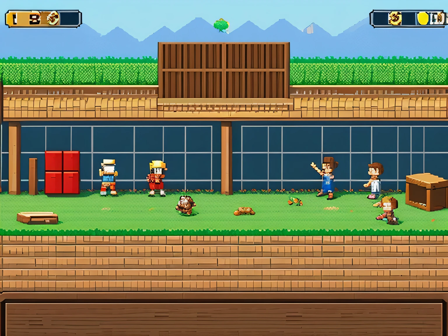 Retro game，screenshot, role-playing game maker, Game maker, Nostalgic game interface，A pixel art masterpiece，