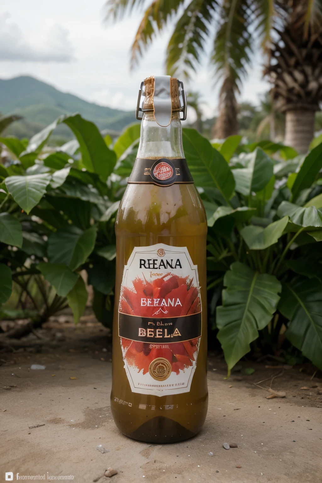 bebida nutraceuticos en su botella final, realizados a base debanano y mas frutos del ecuador, que el envase tenga logo y nombre }