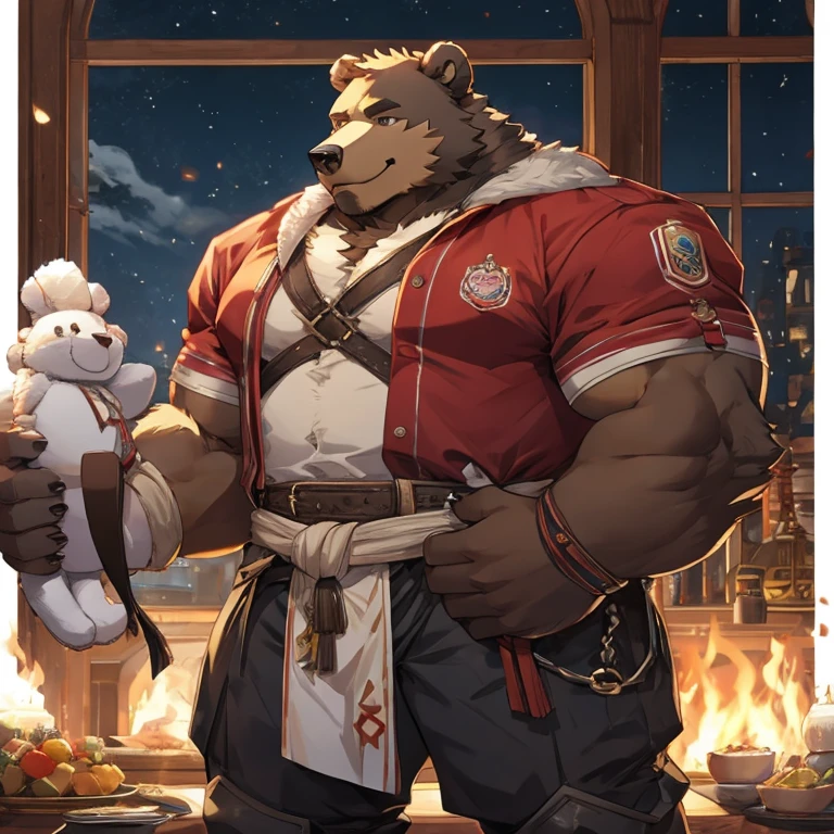 Bear,strong,plush,complete body parts,Detailed character details