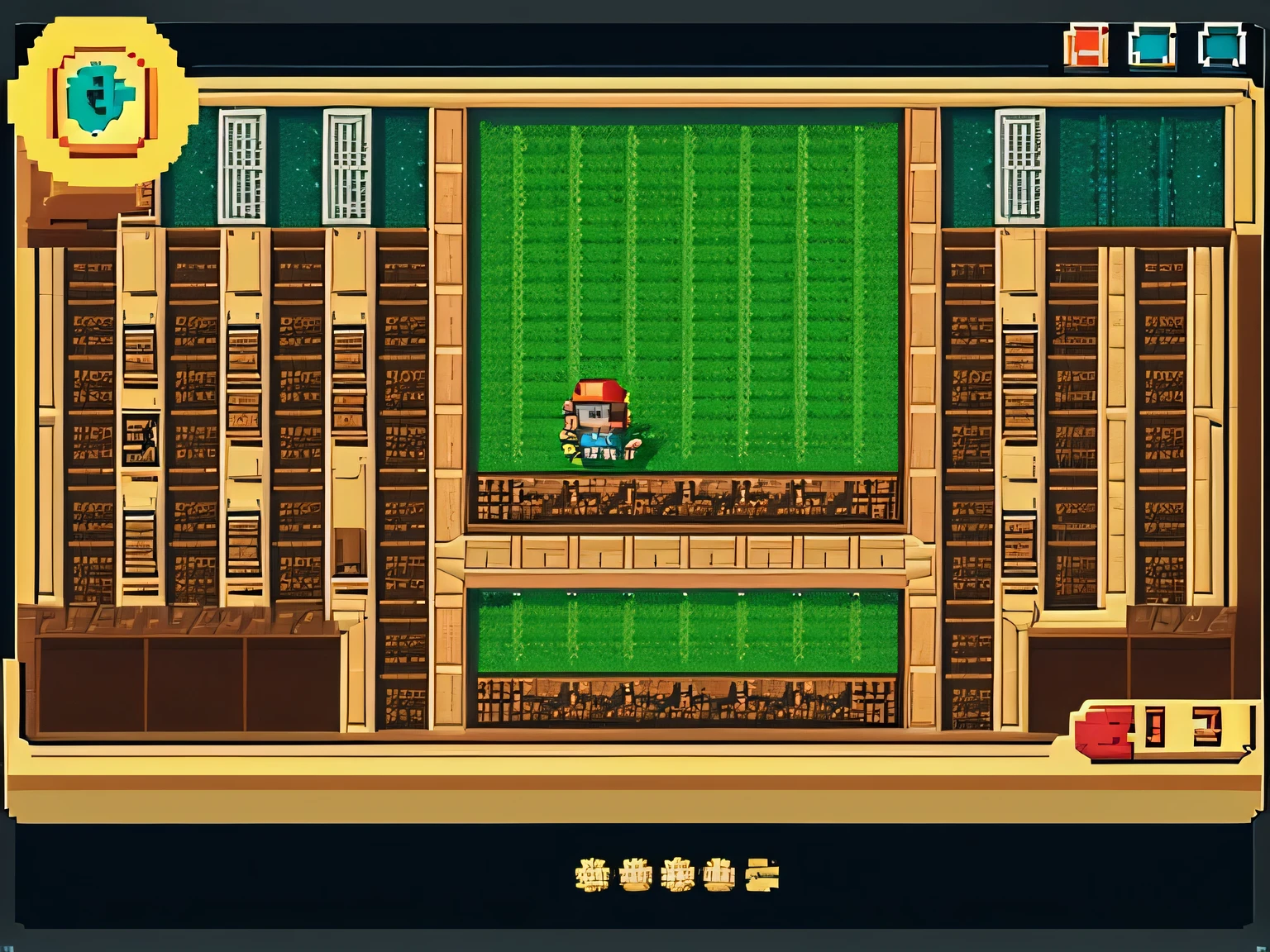 Retro game，screenshot, role-playing game maker, Game maker, Nostalgic game interface，A pixel art masterpiece，